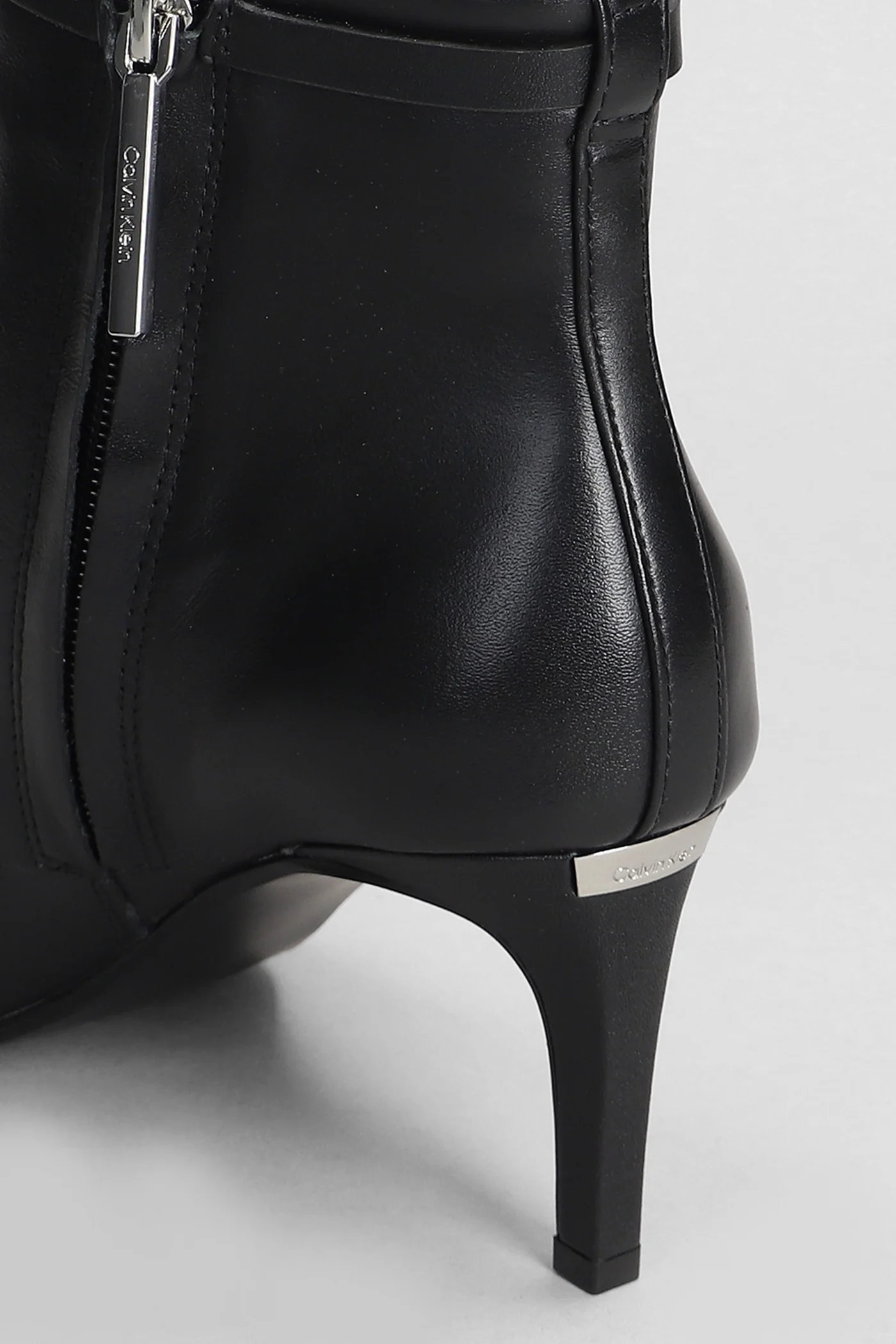 High heels Ankle boots in black leather - Image 5