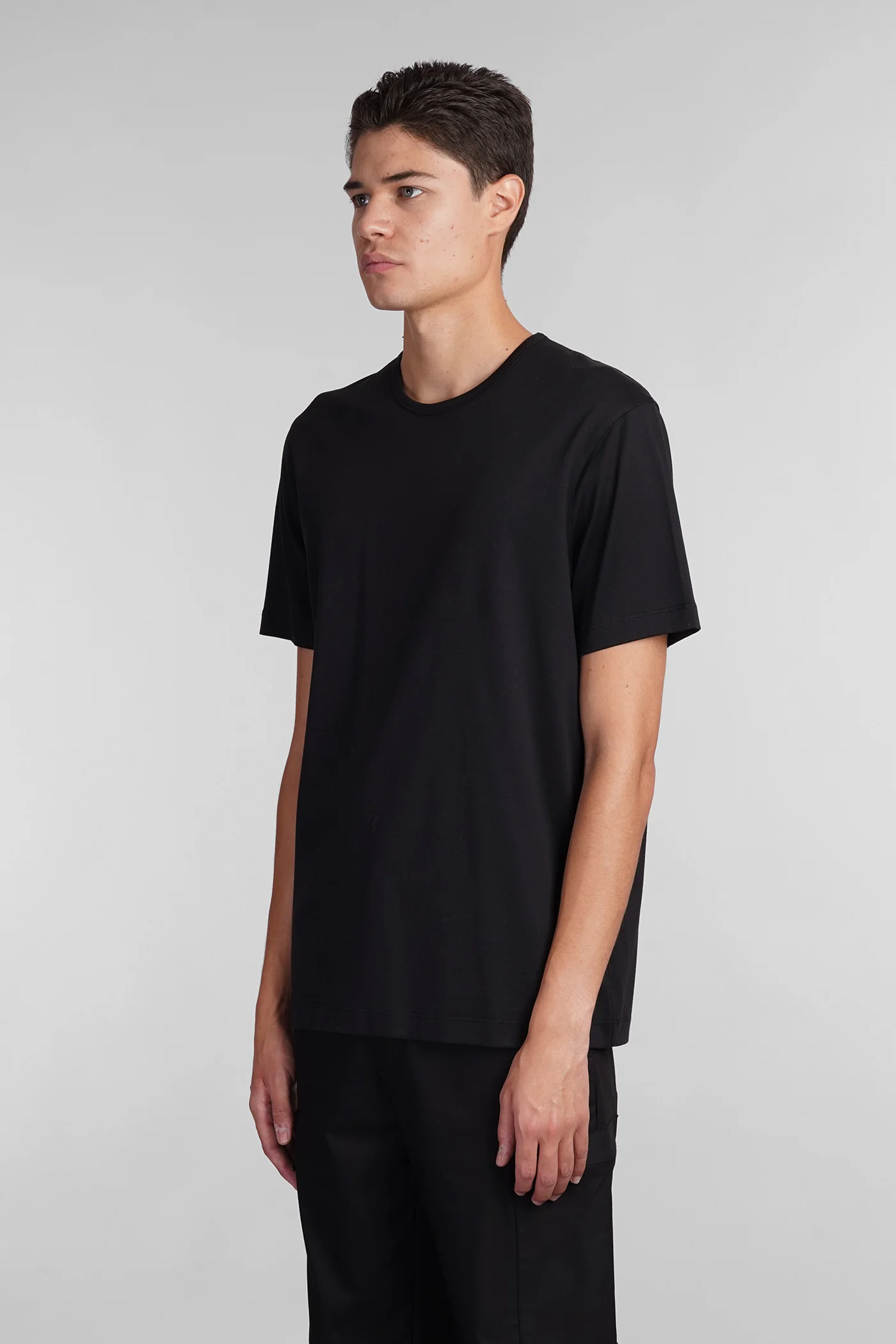 T-Shirt in black cotton - Image 4