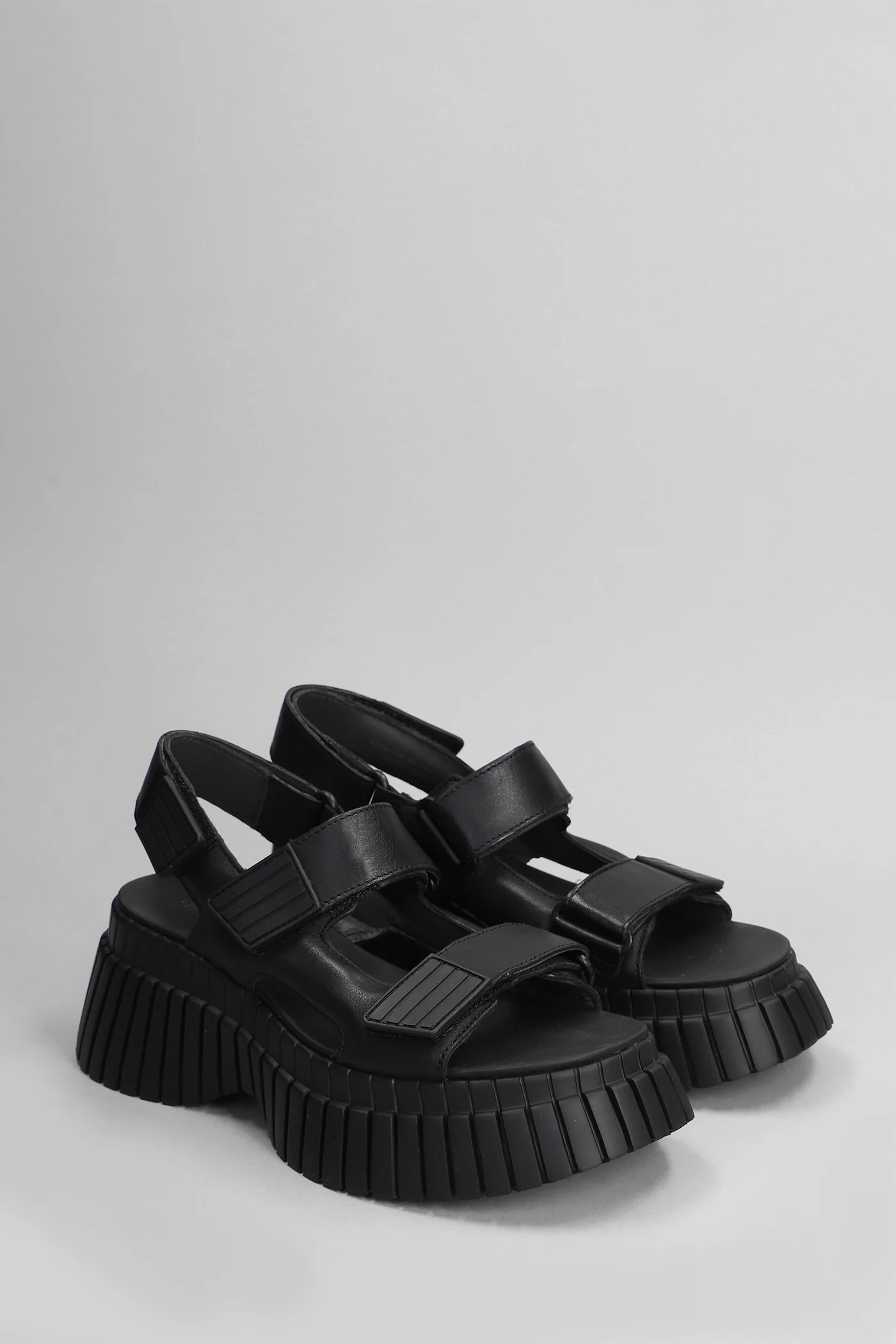 Bcn Sandals in black leather - Image 2