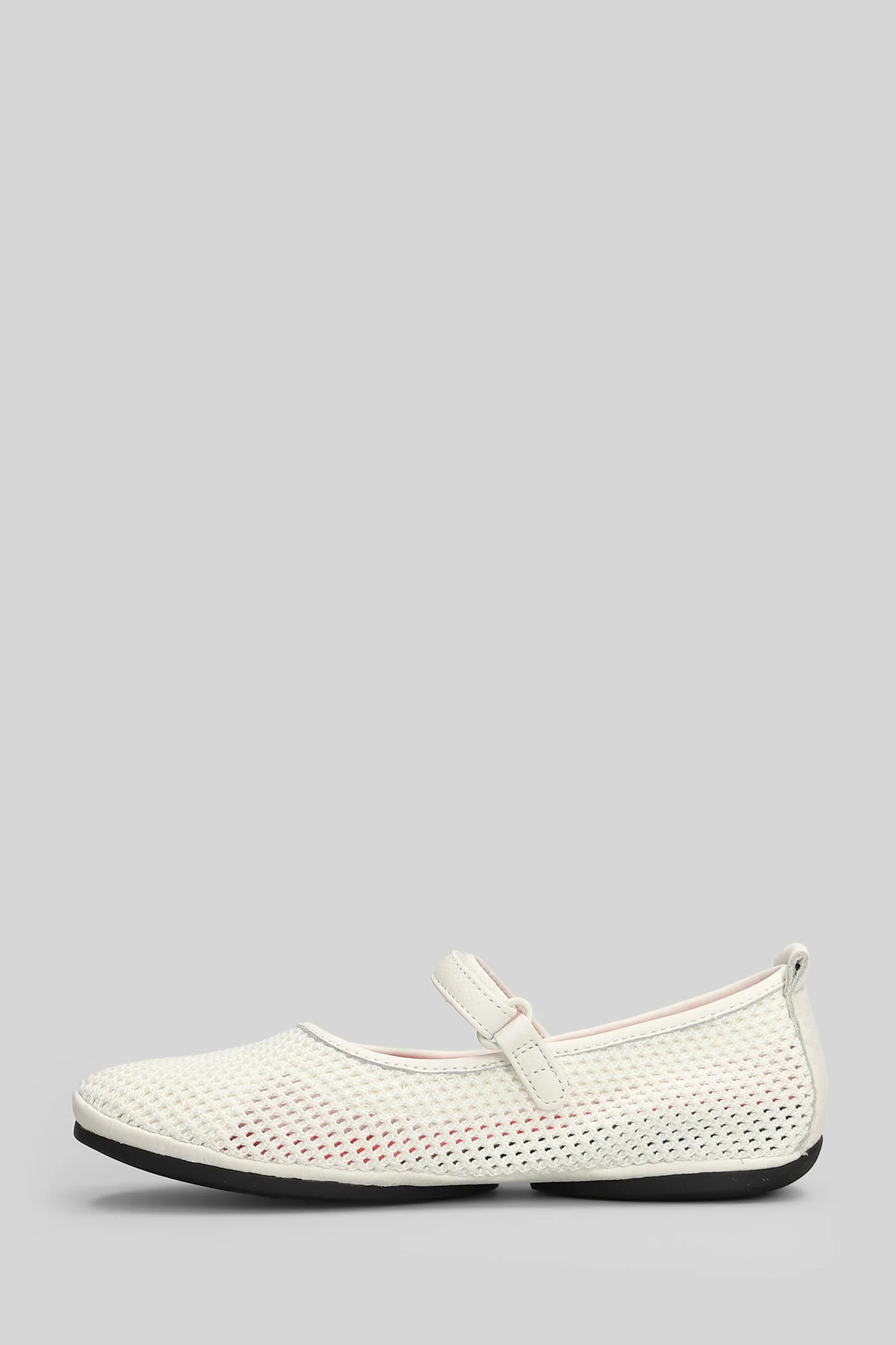 Right Nina Ballet flats in white leather and fabric - Image 3