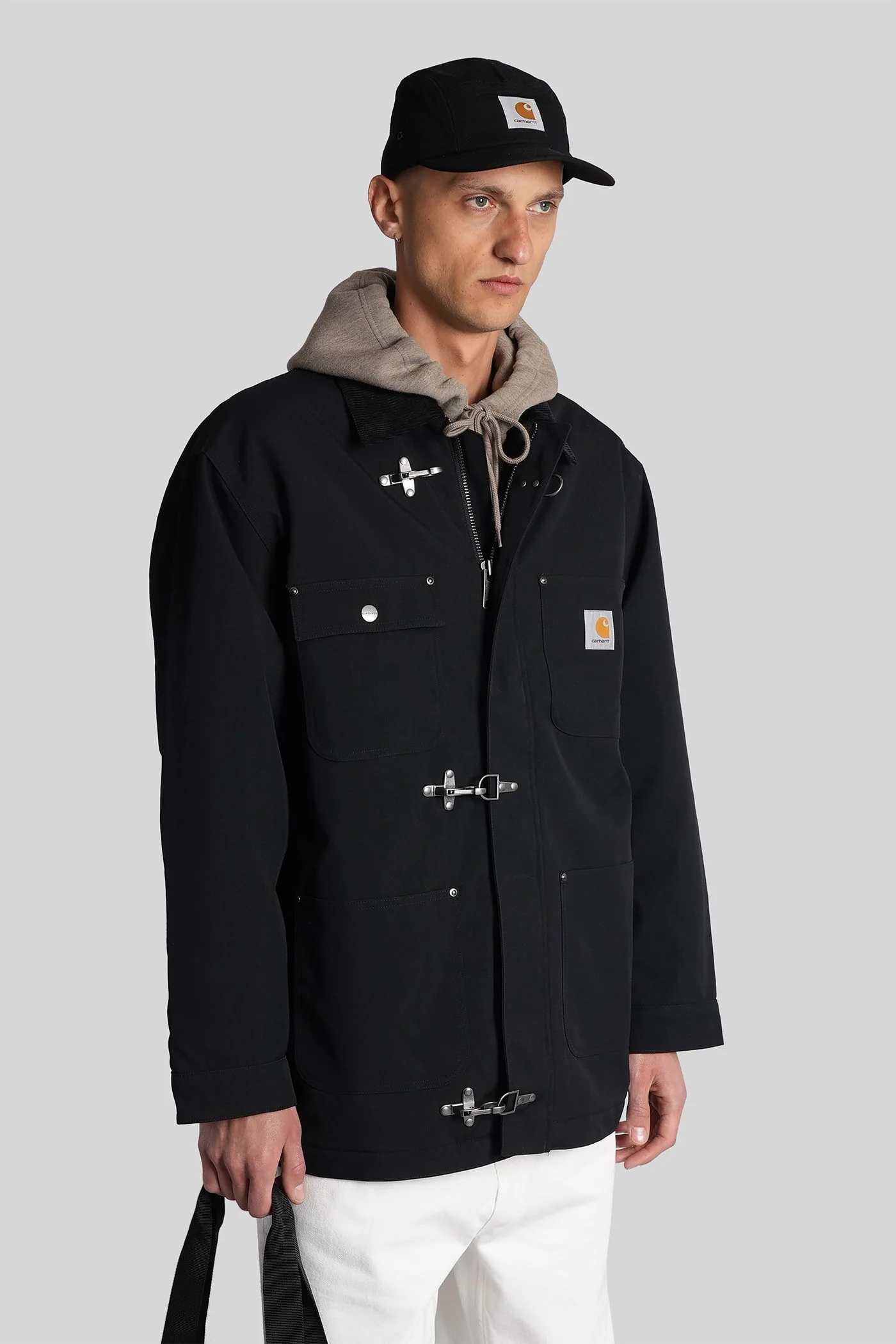 Adair coat  in black nylon - Image 3