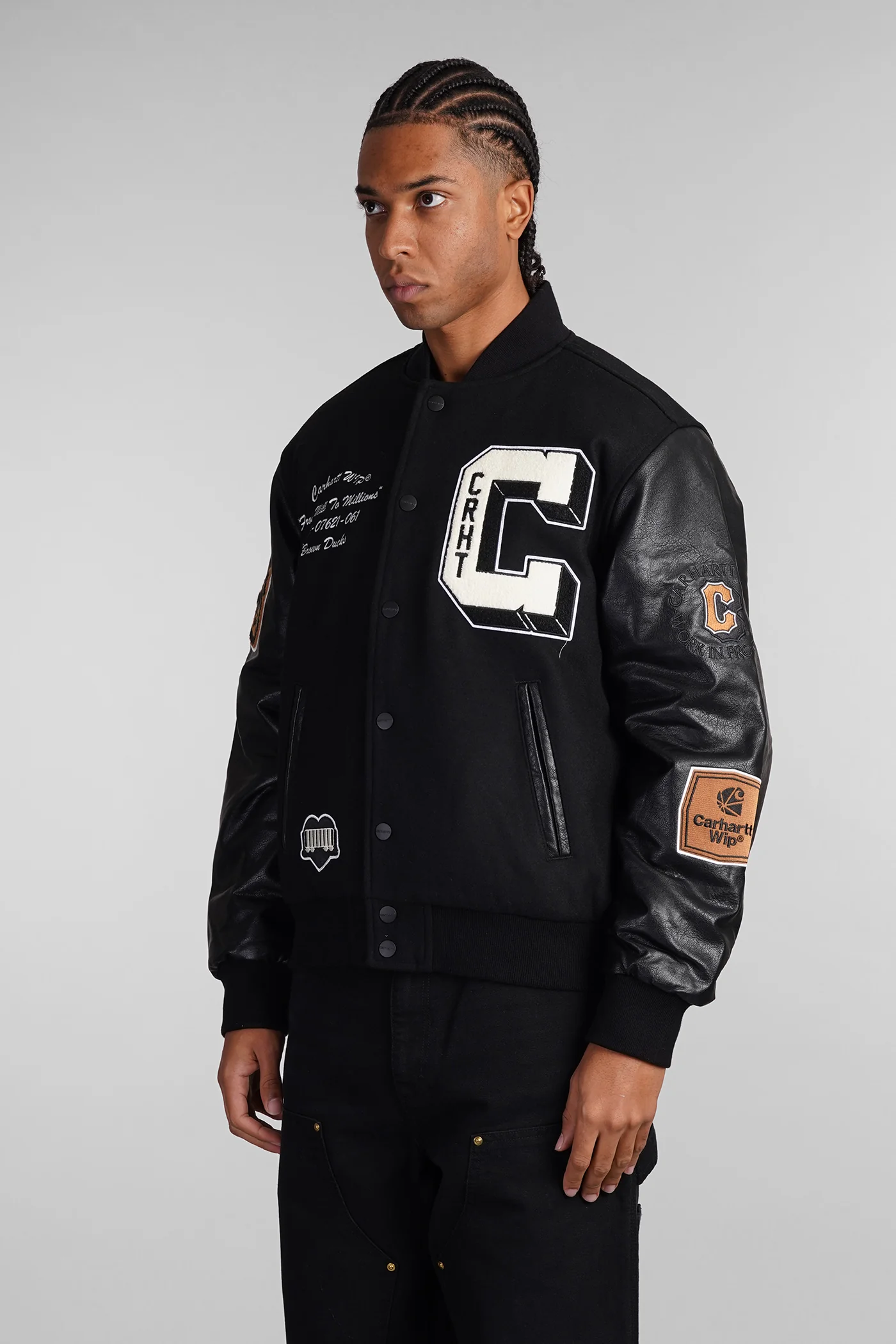 Bomber Jacket in black wool - Image 4