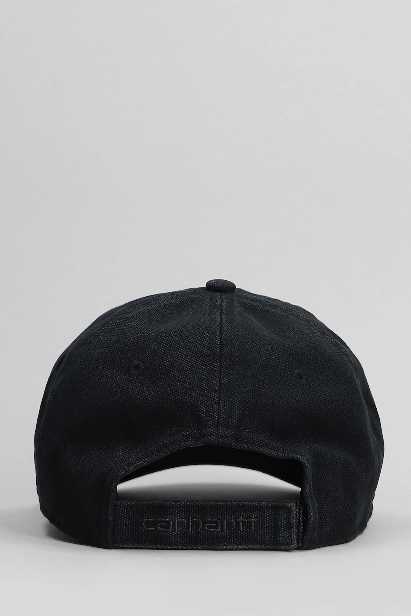 Canvas Cap Hats in black cotton - Image 3