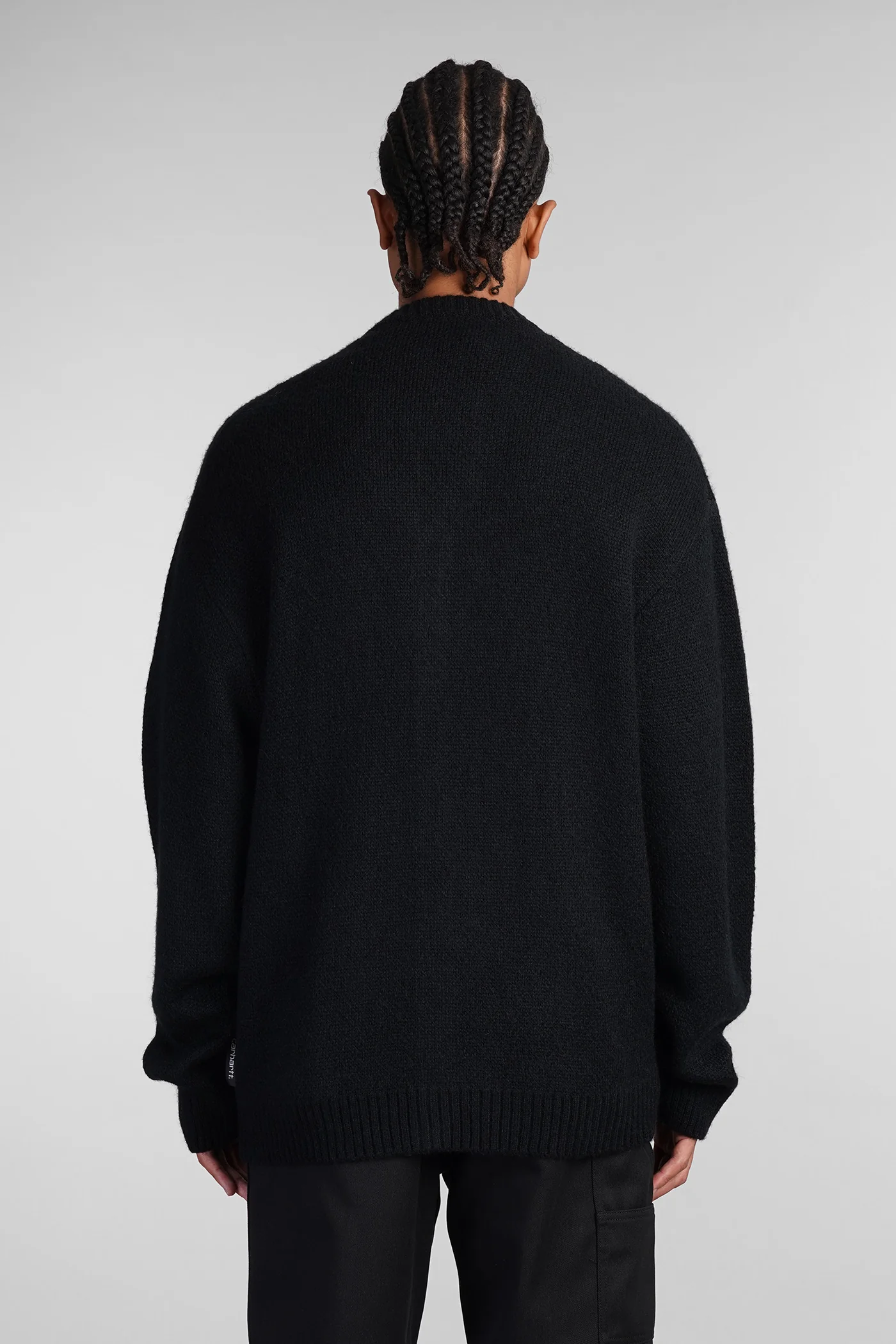 Cardigan in black wool - Image 3