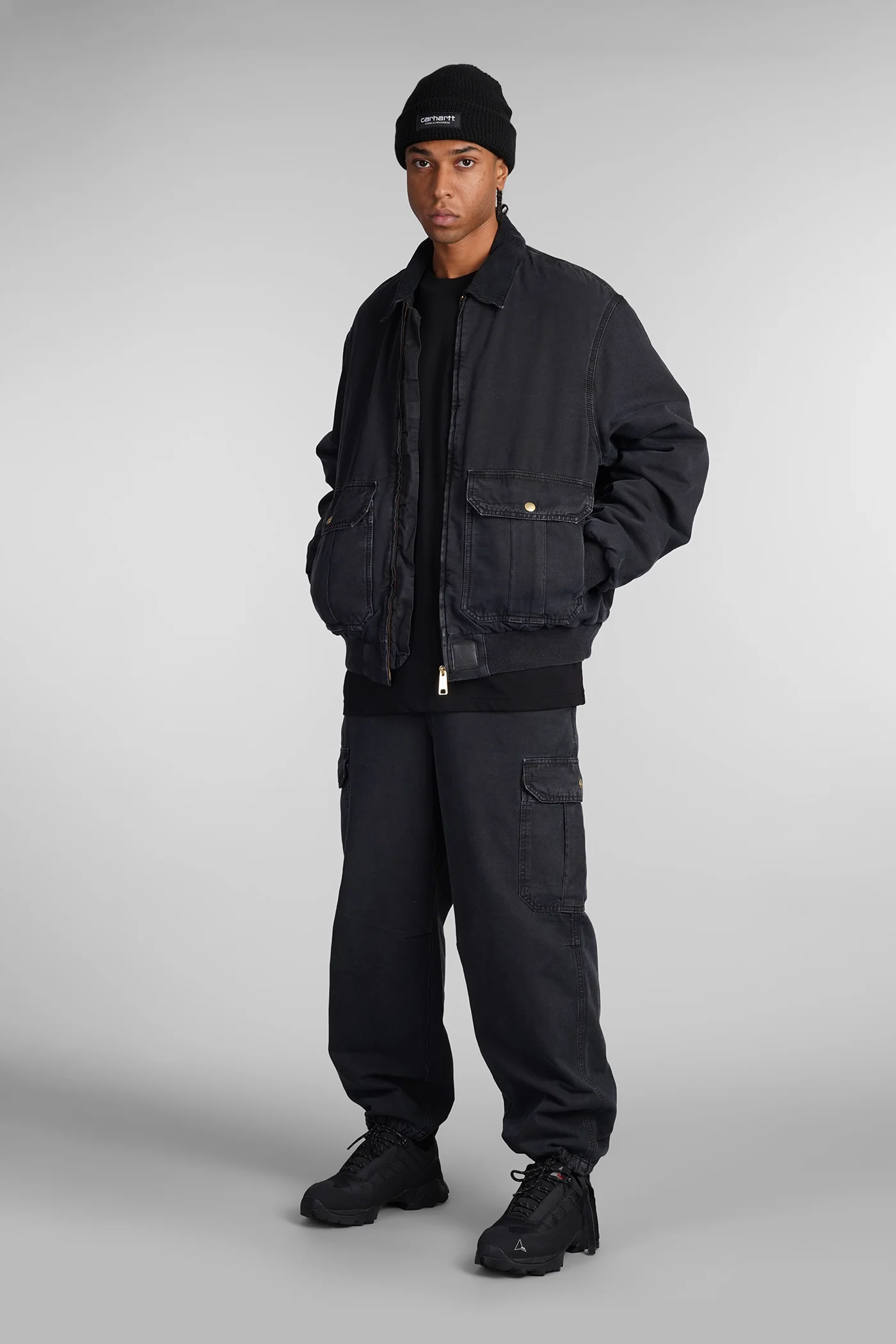 Casual jacket in black cotton - Image 2