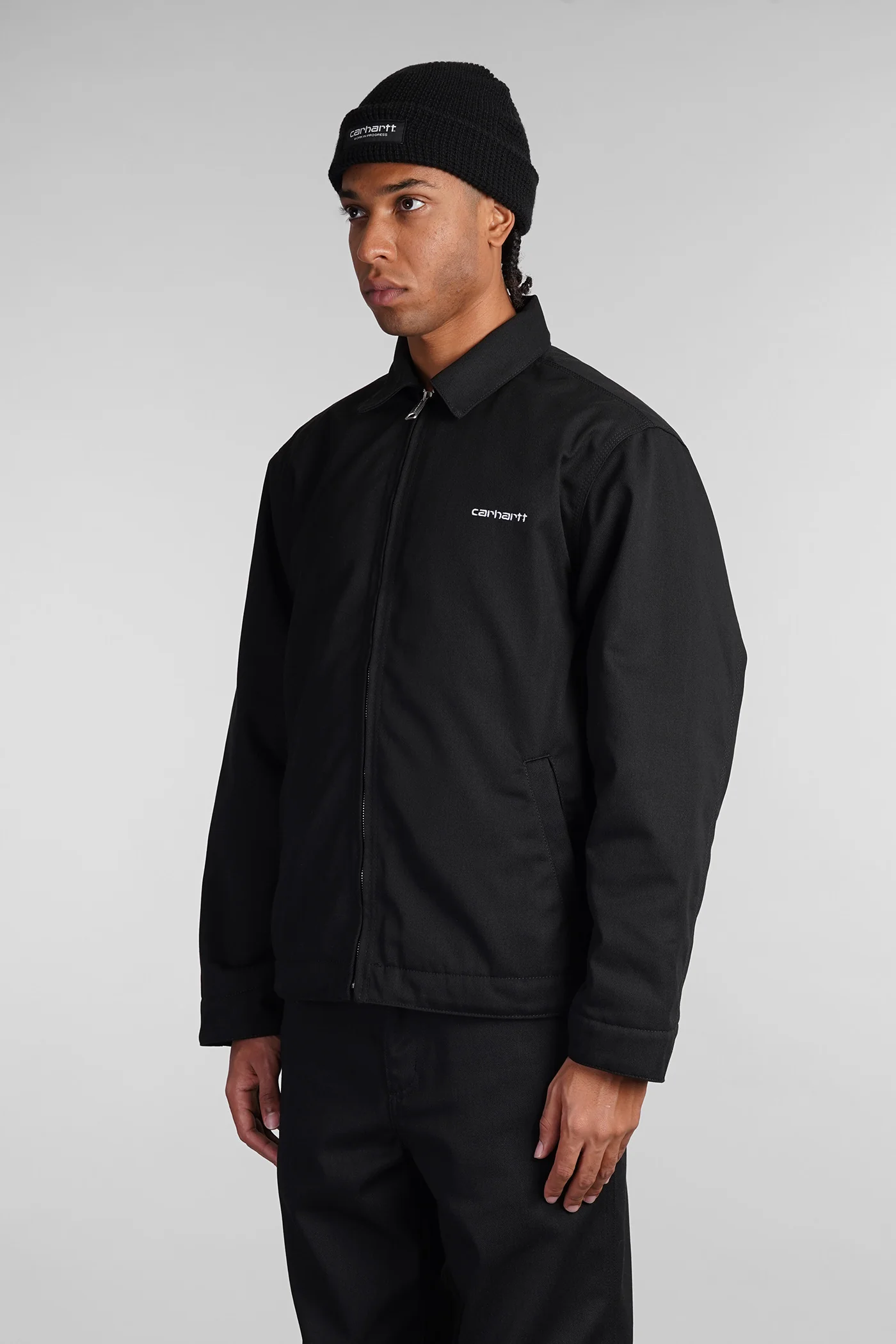Casual jacket in black polyester - Image 4