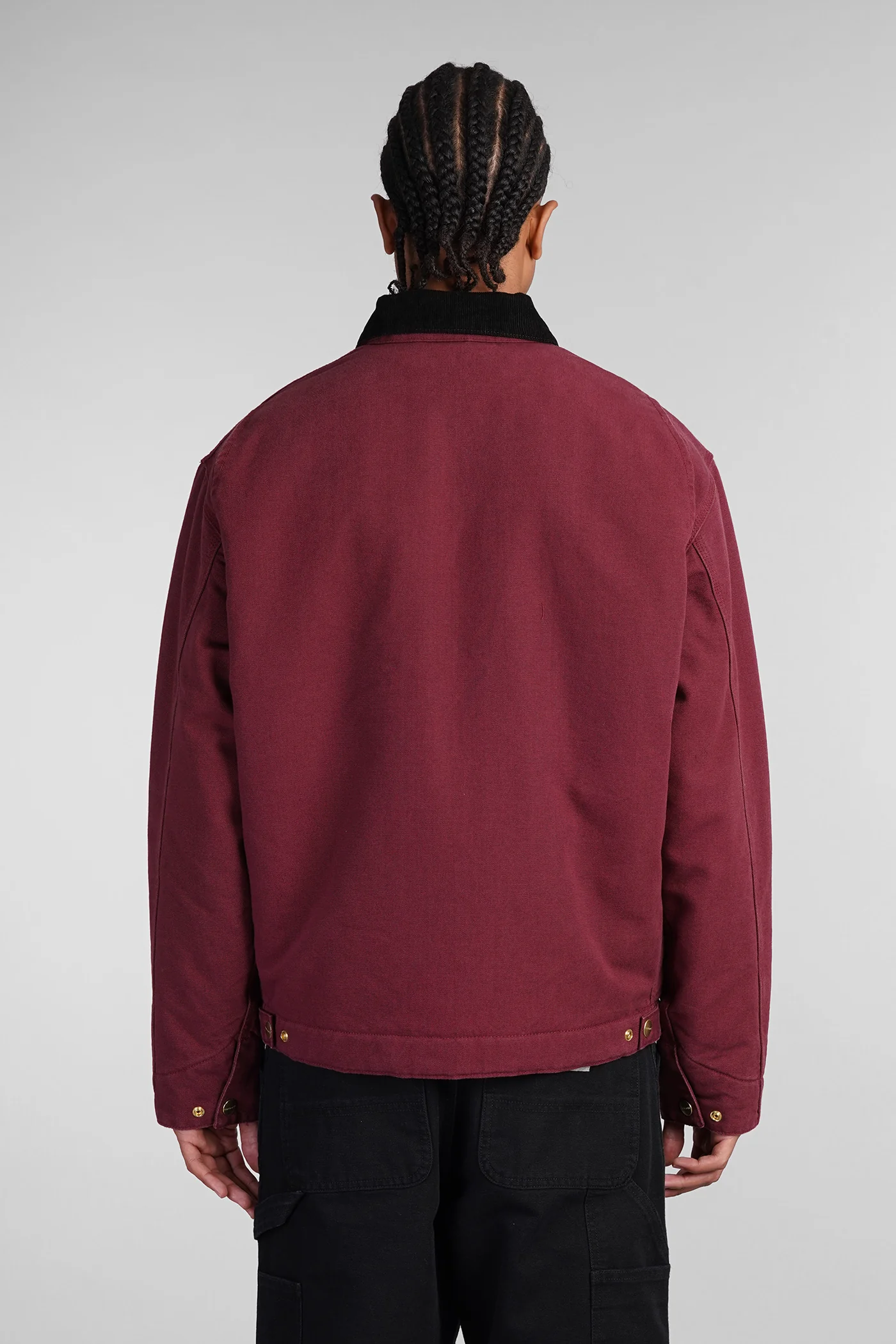Casual jacket in bordeaux cotton - Image 3