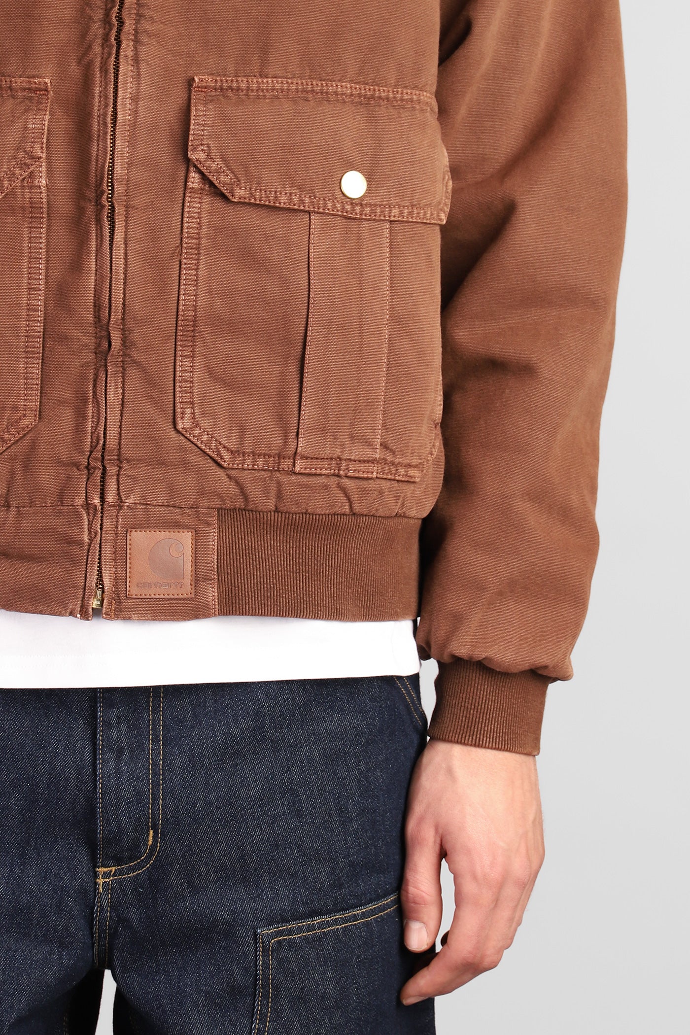 Casual jacket in brown cotton - Image 5