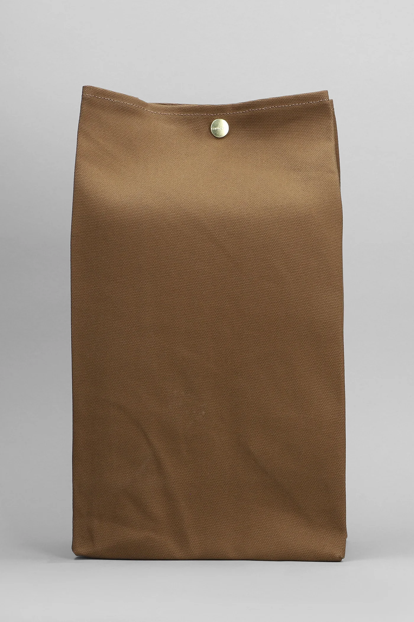 Clutch in brown cotton - Image 3