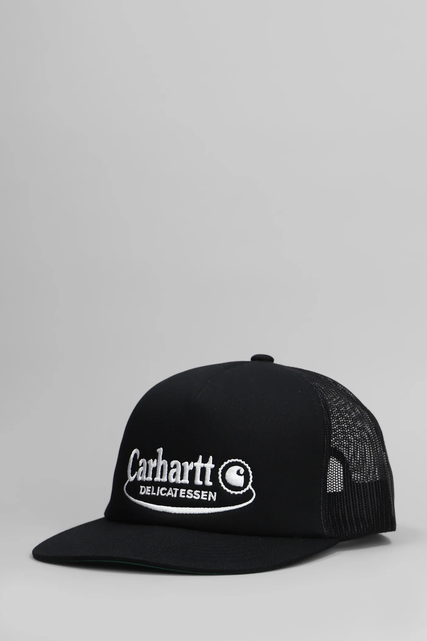 Graphic Trucker Cap Hats in black cotton - Image 2