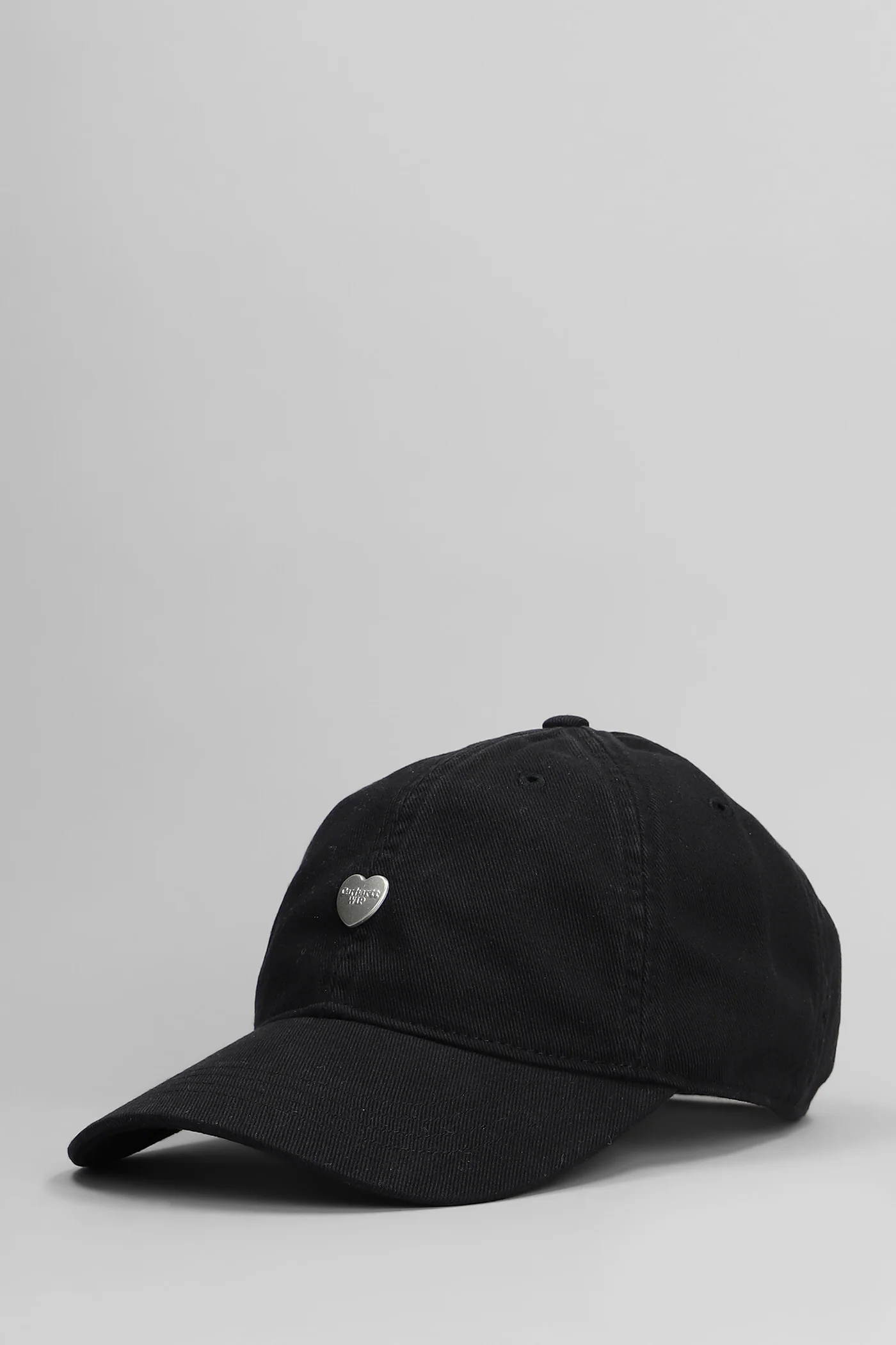 Heart Metal Cap Hats in black cotton - Image 2