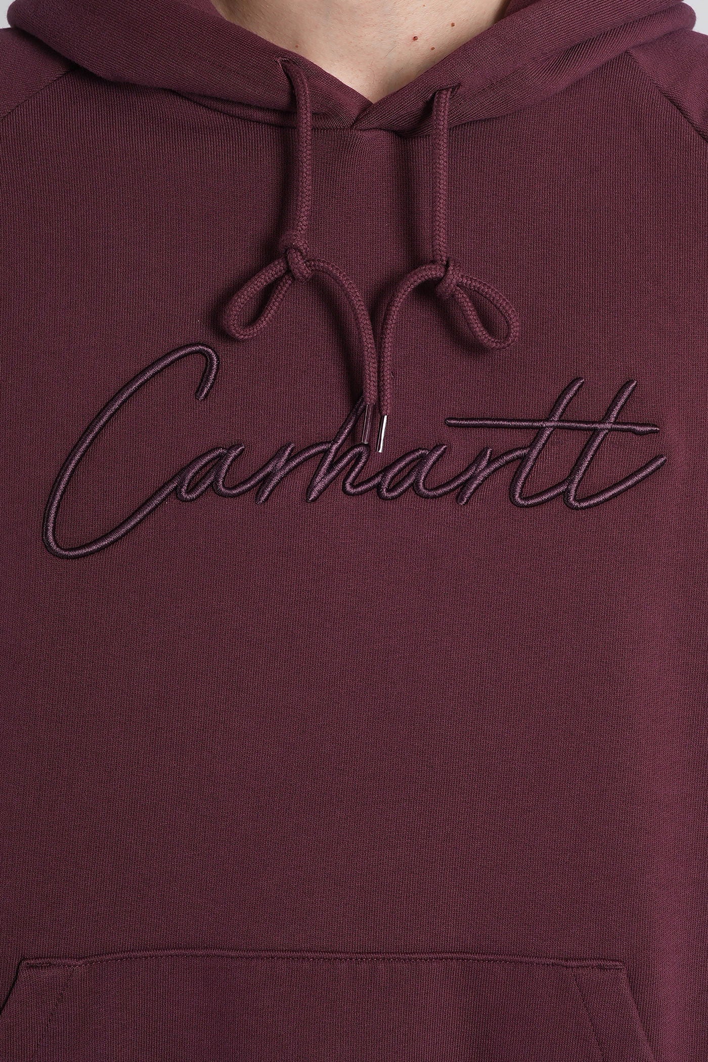 Hooded ray sweet Sweatshirt in bordeaux cotton - Image 5