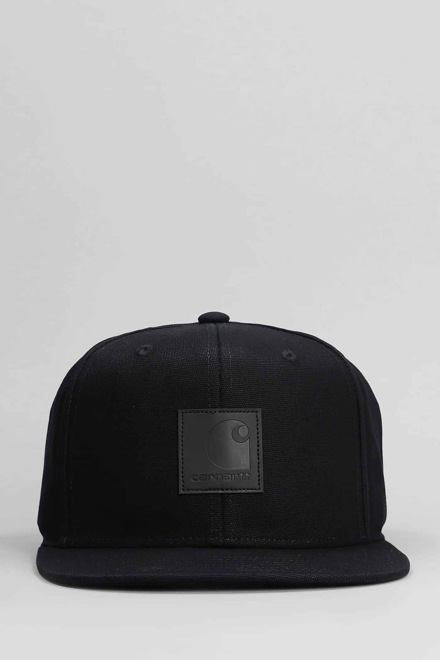 Logo Cap Hats in black cotton