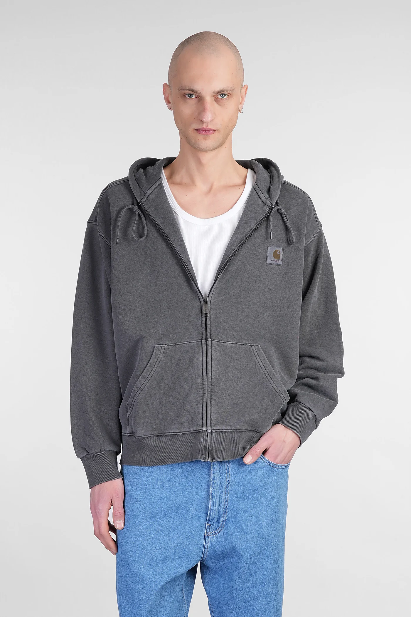 Nelson Jacket Sweatshirt in grey cotton