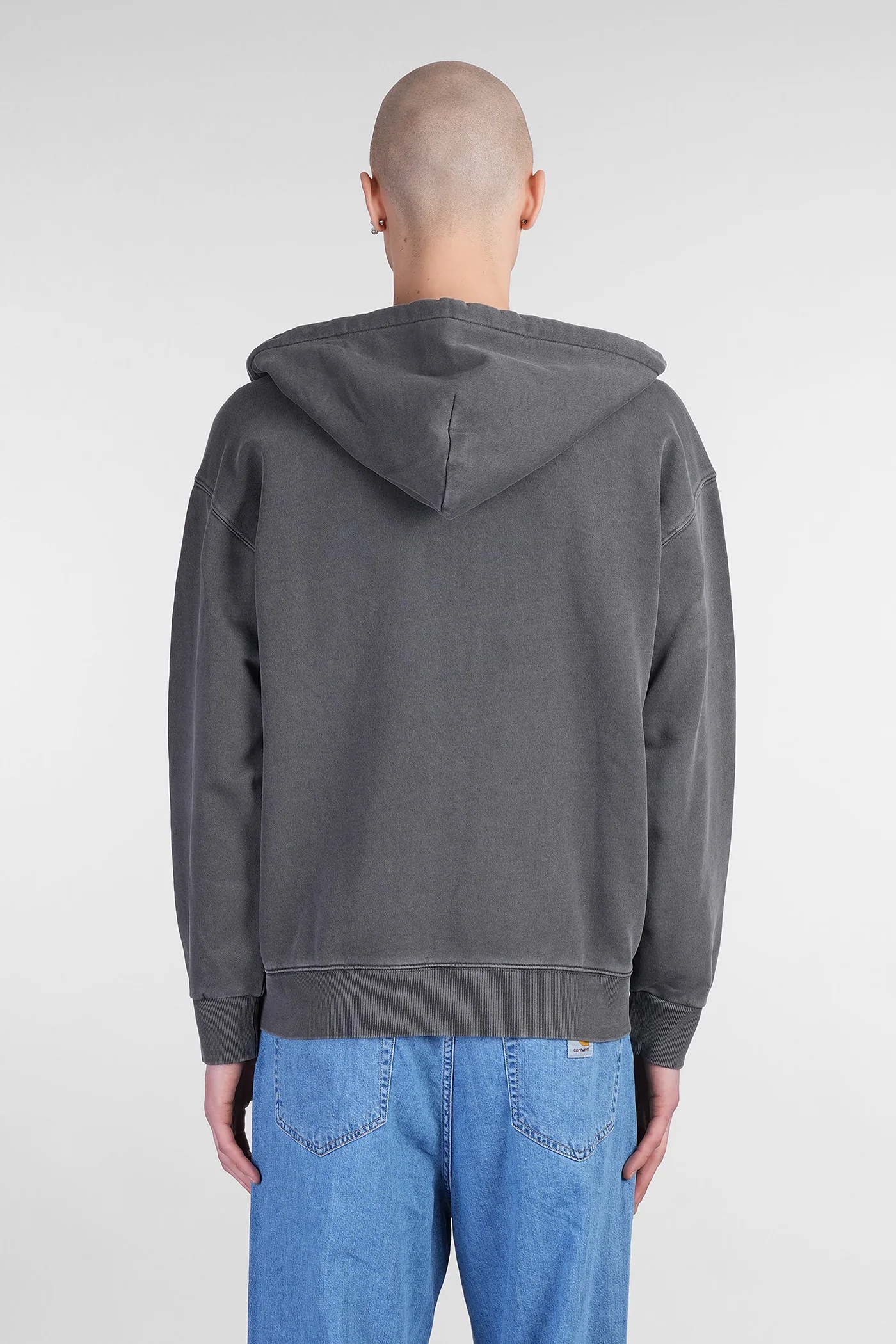 Nelson Jacket Sweatshirt in grey cotton - Image 3