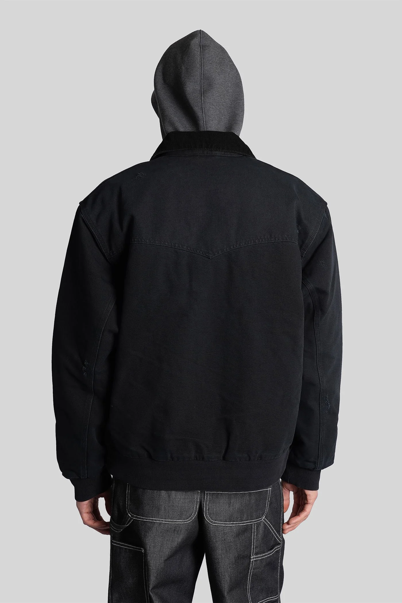 Og sant fe jacket Bomber Jacket in black denim - Image 3