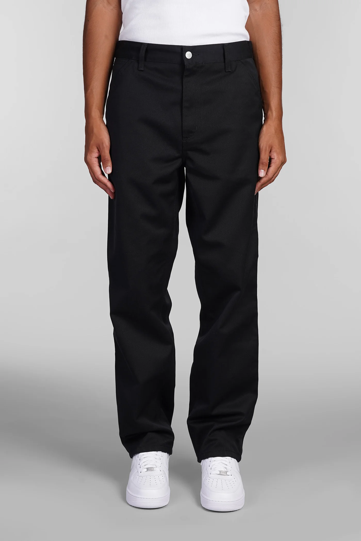 Pants in black polyester
