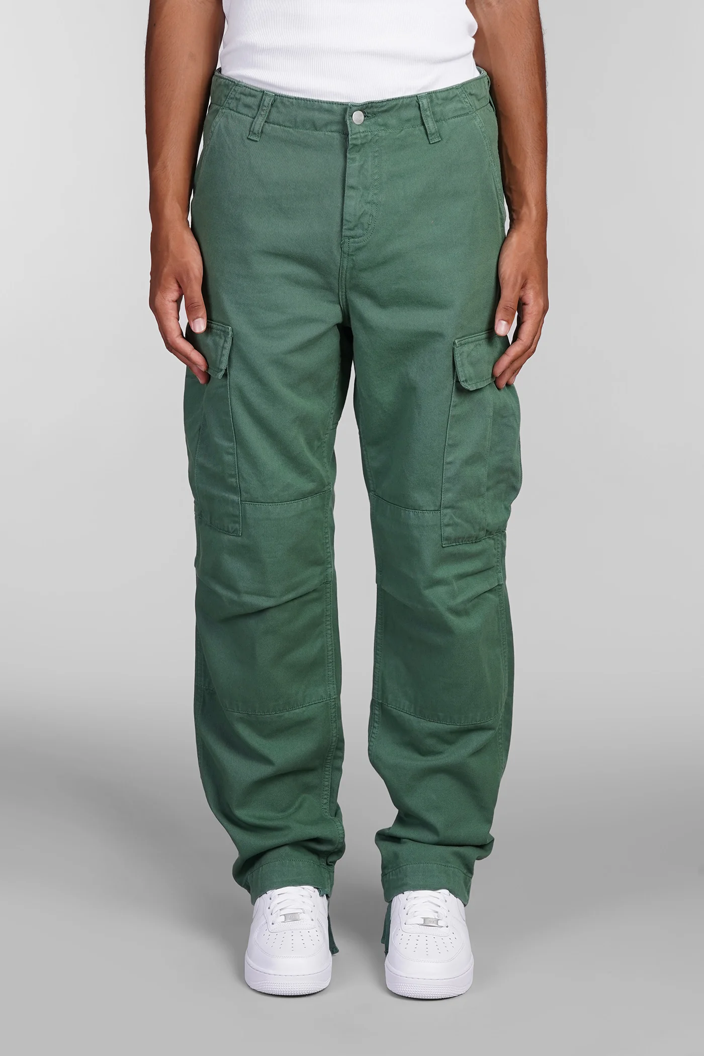 Pants in green cotton