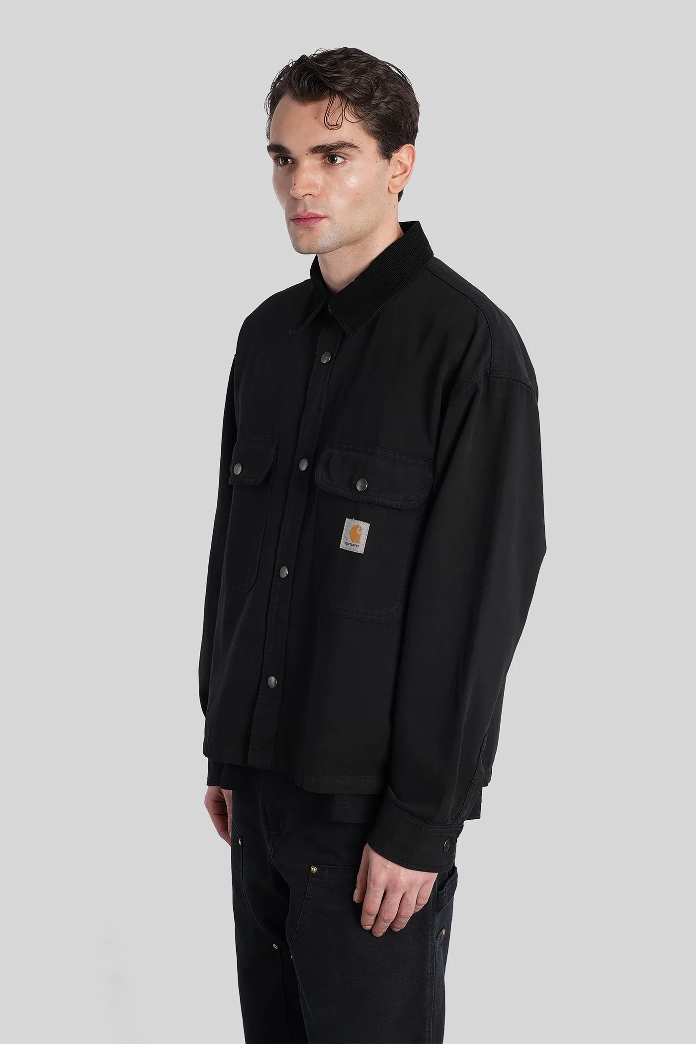 Prescott shirt Casual jacket in black cotton - Image 4