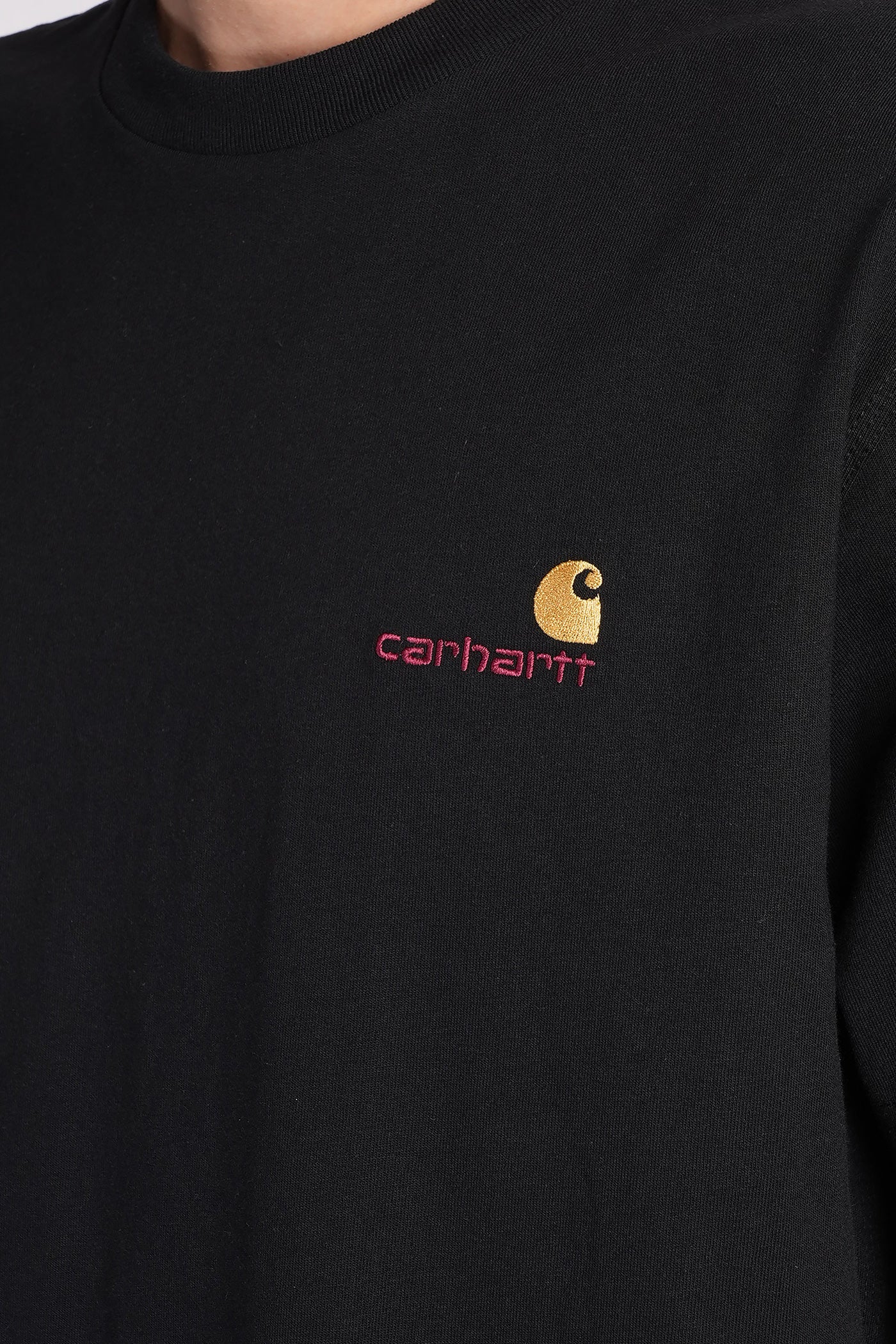 S-S American Script T-Shirt in black cotton - Image 5