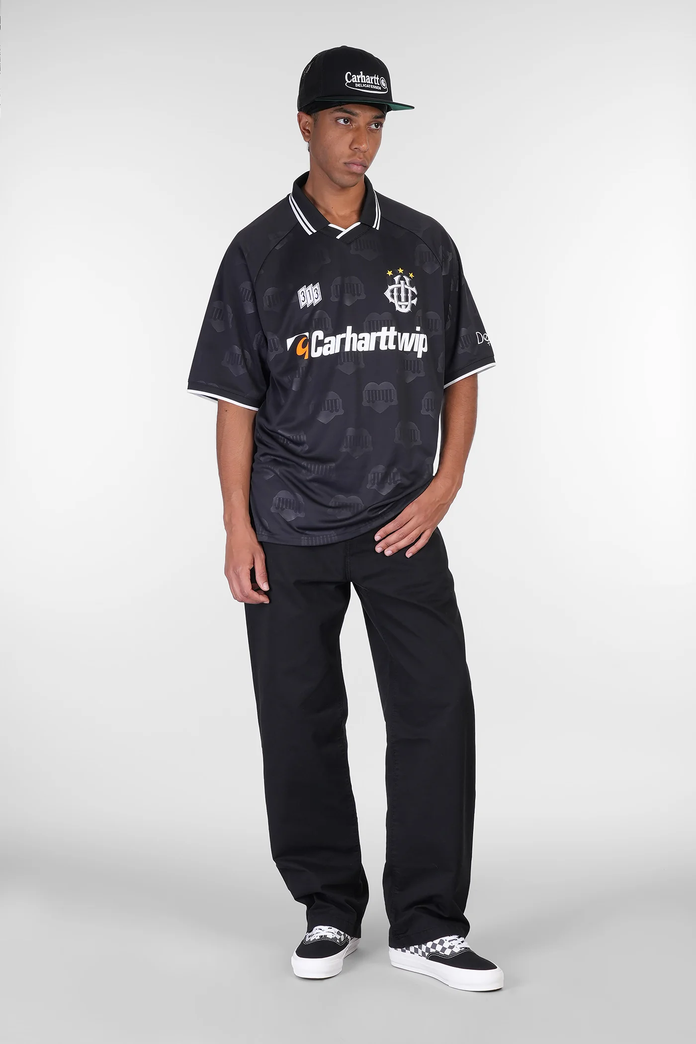 S-S Hartt s Footbal Polo in black polyester - Image 2