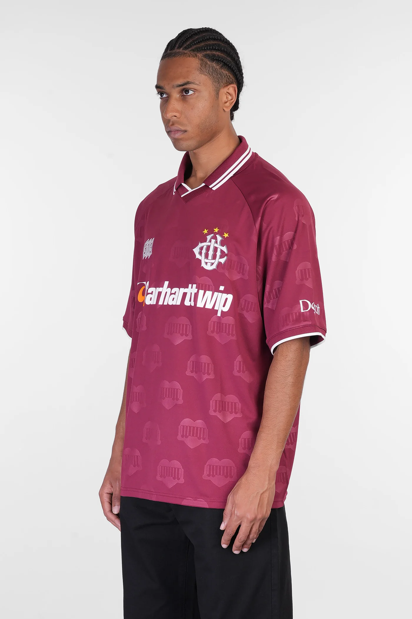 S-S Hartt s Footbal Polo in bordeaux polyester - Image 4