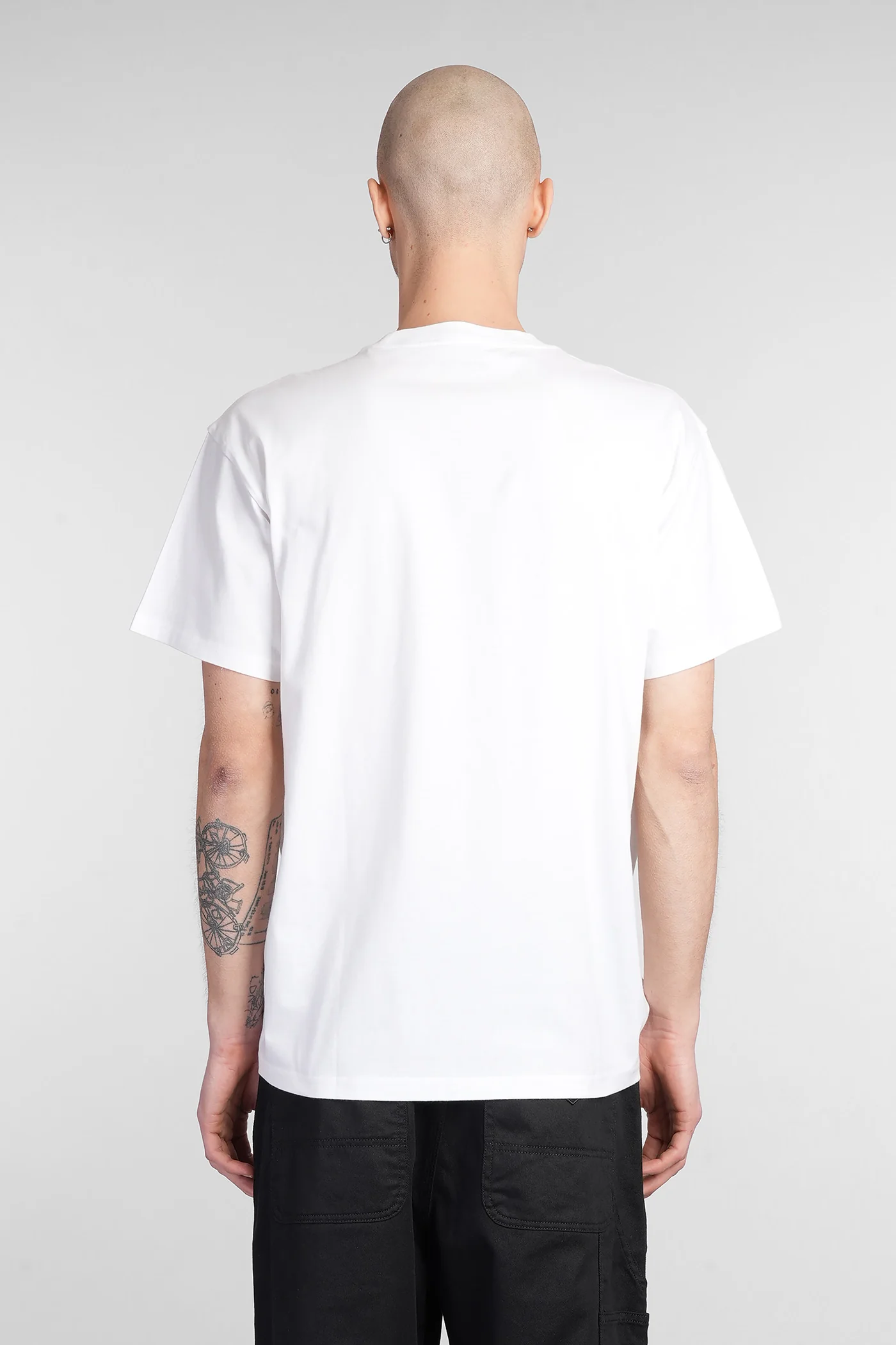 S-S Pocket Heart T-Shirt in white cotton - Image 3