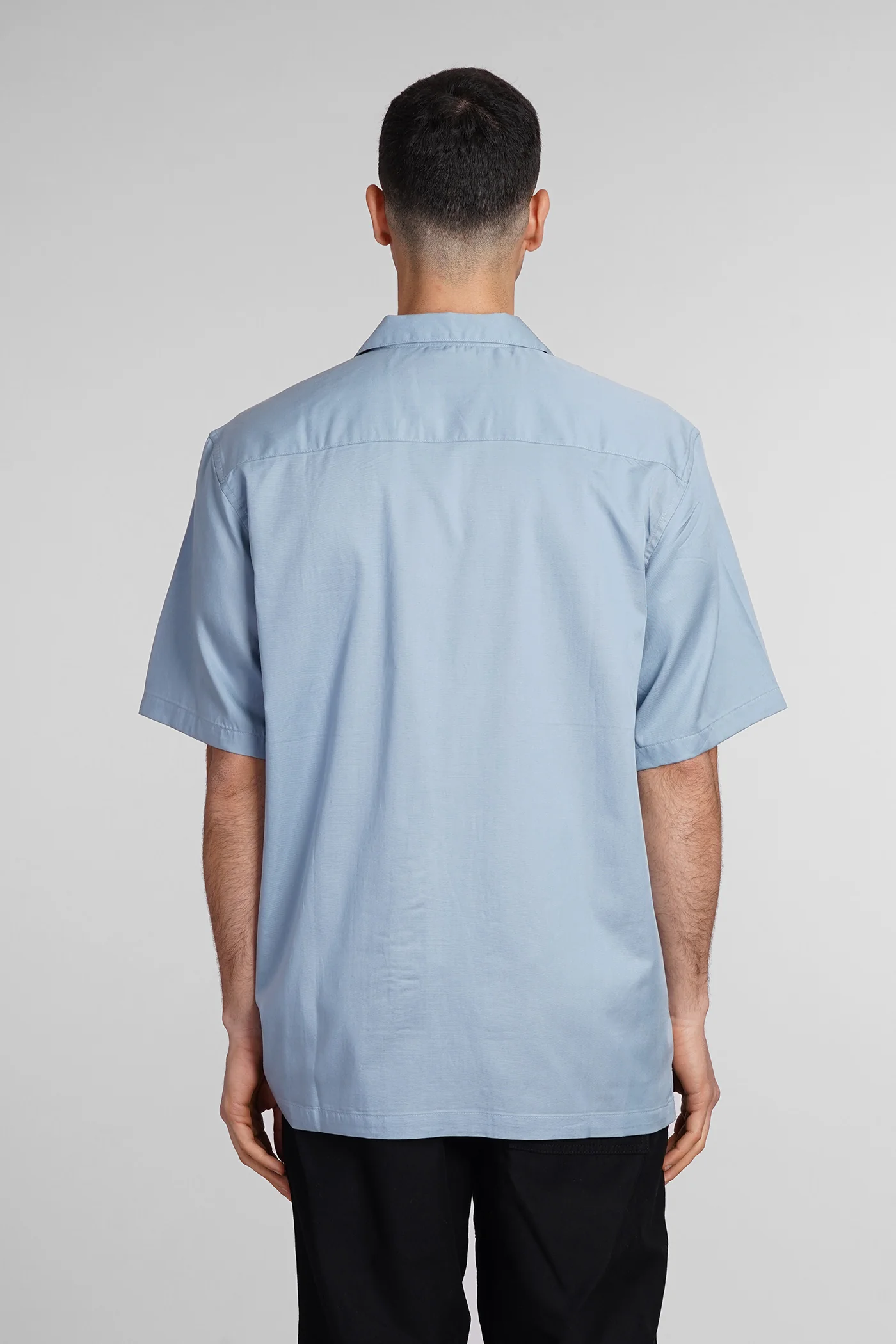 Shirt in blue cotton - Image 3