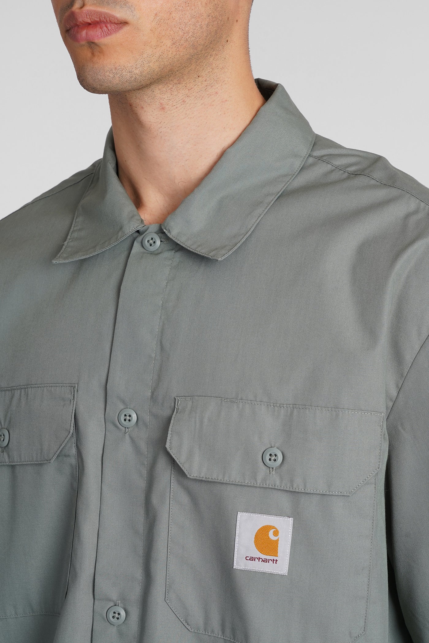 Shirt in green cotton - Image 5