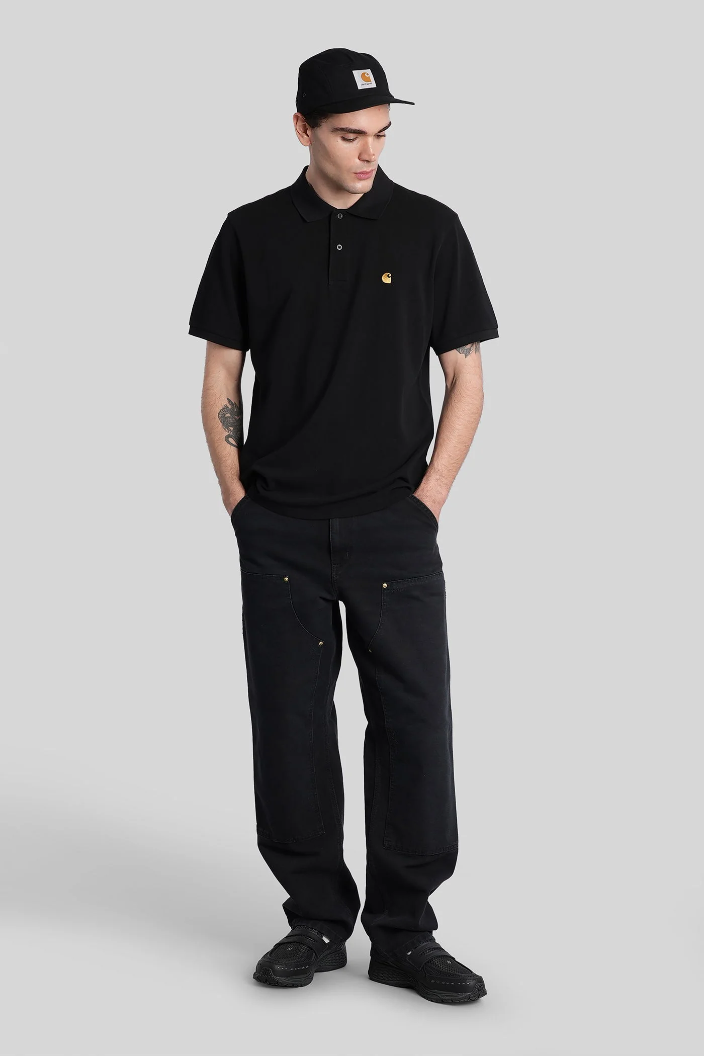 Ss chase pique polo Polo in black cotton - Image 2