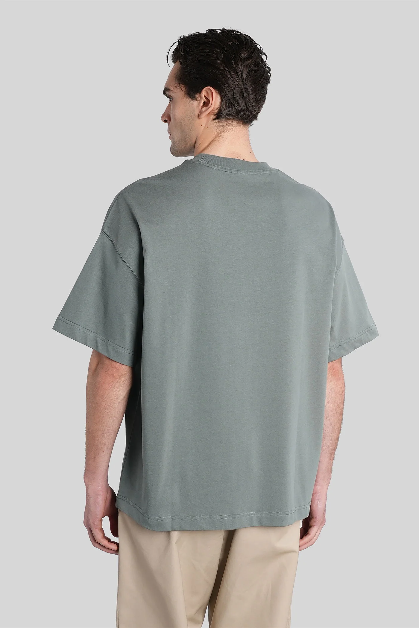 Ss link script tee T-Shirt in green cotton - Image 3
