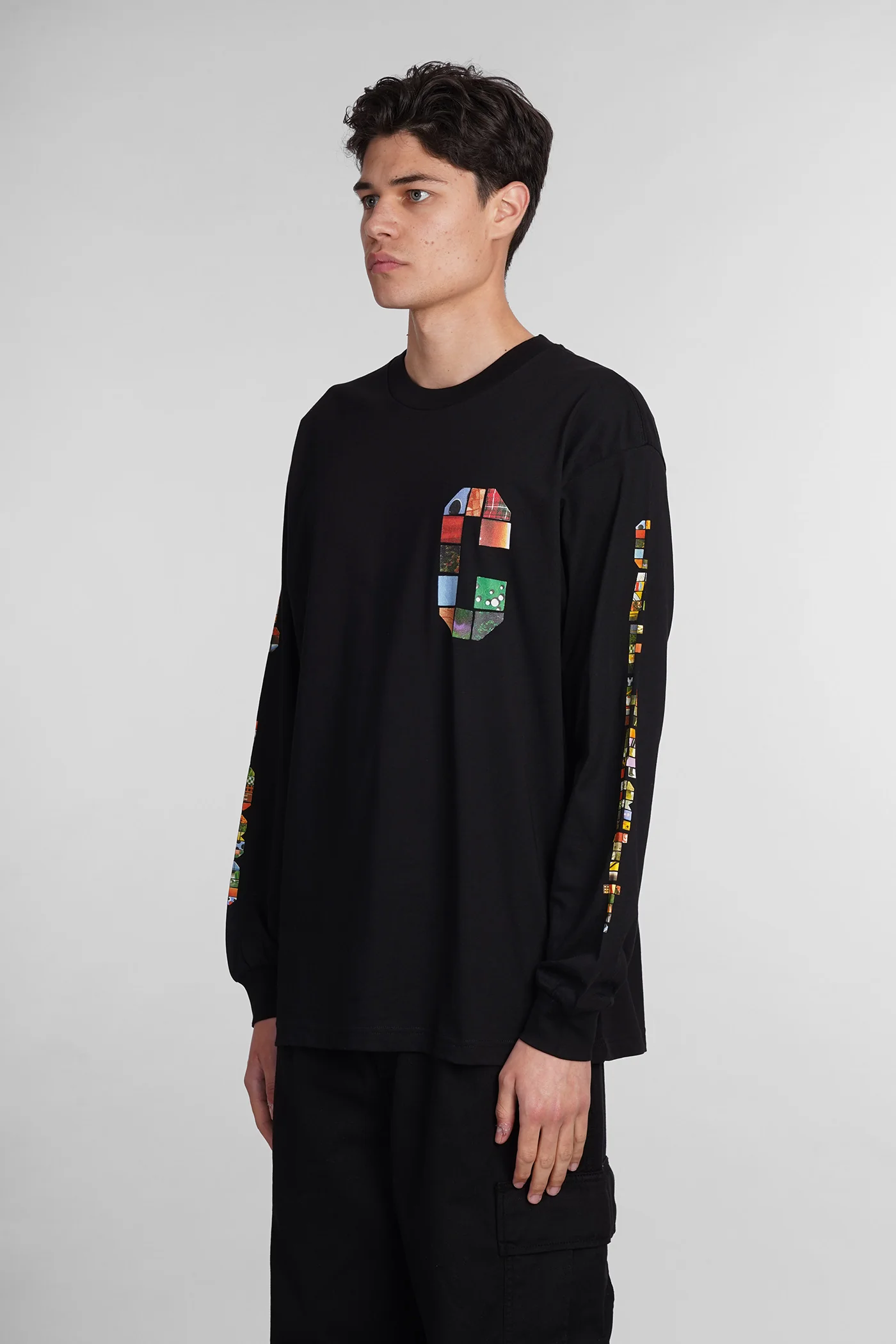 T-Shirt in black cotton - Image 4