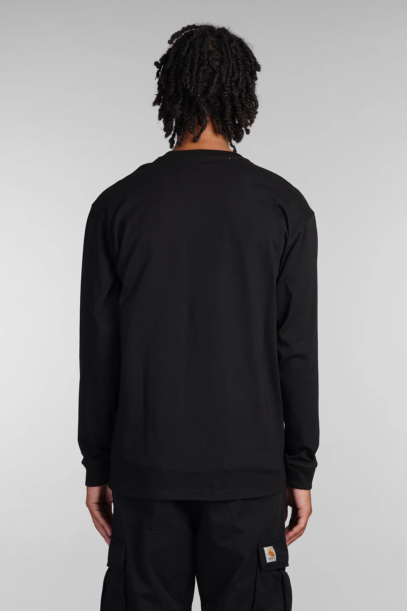 T-Shirt in black cotton - Image 3