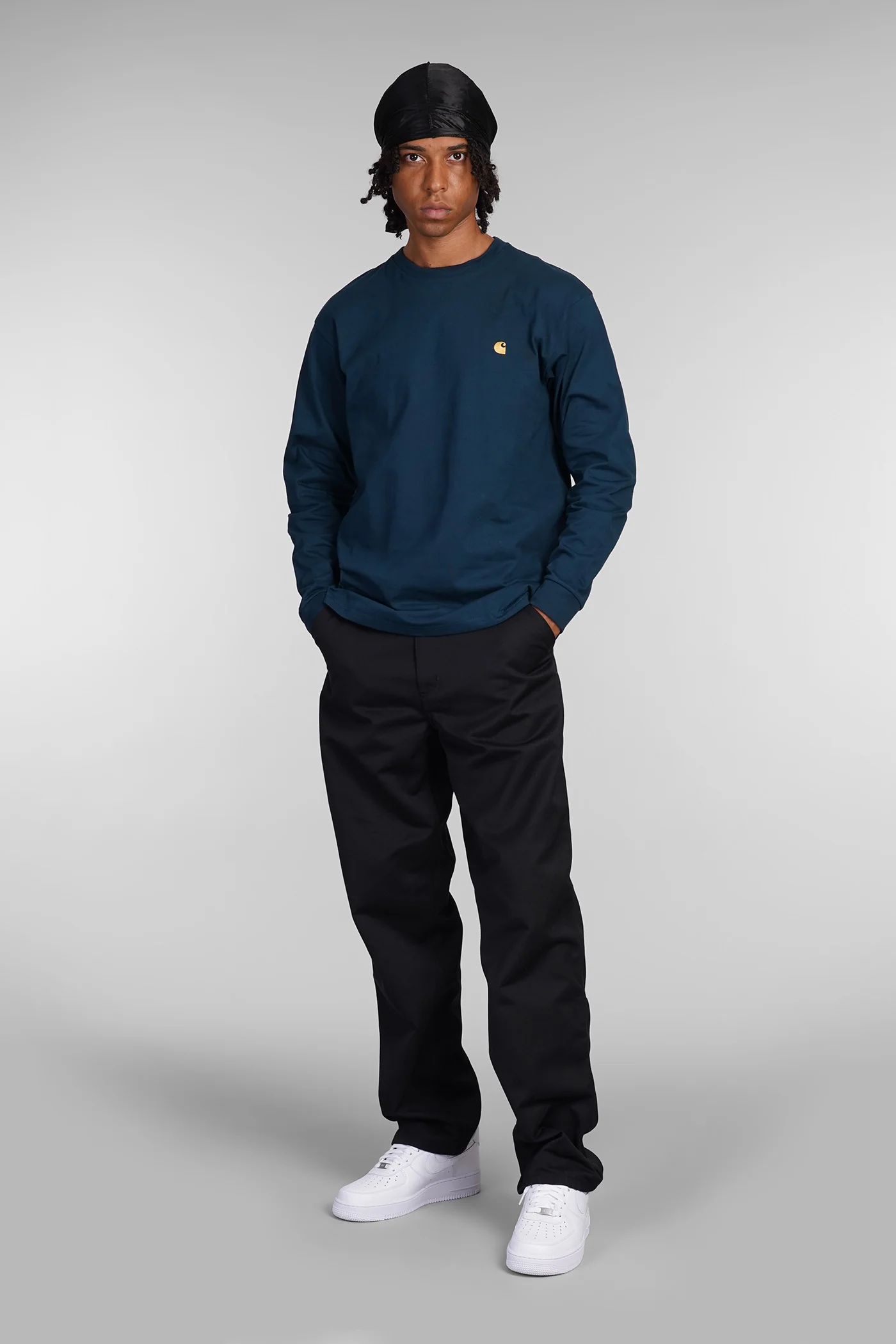T-Shirt in petroleum cotton - Image 2