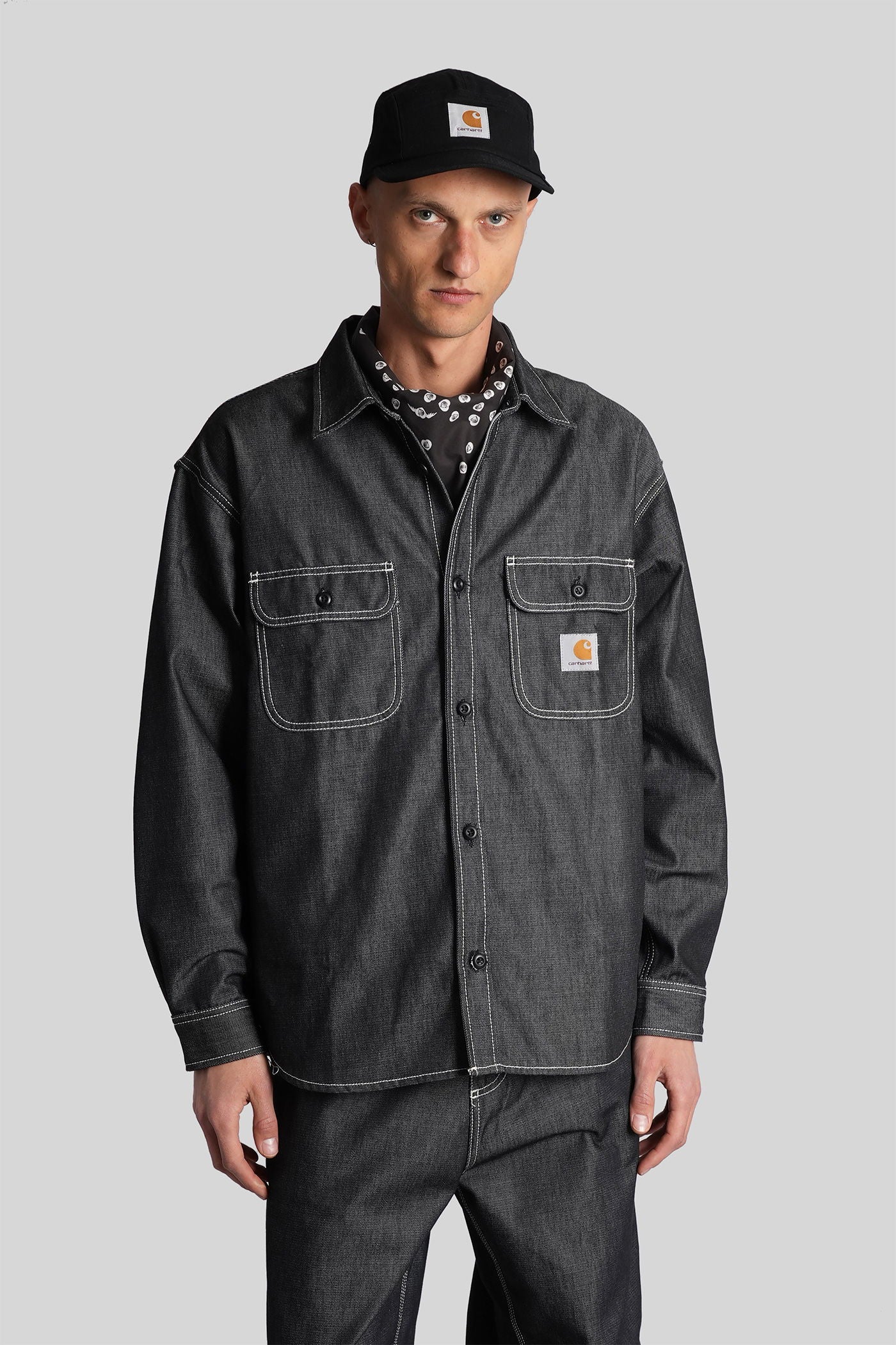 Tigan shirt jacket Shirt in black denim