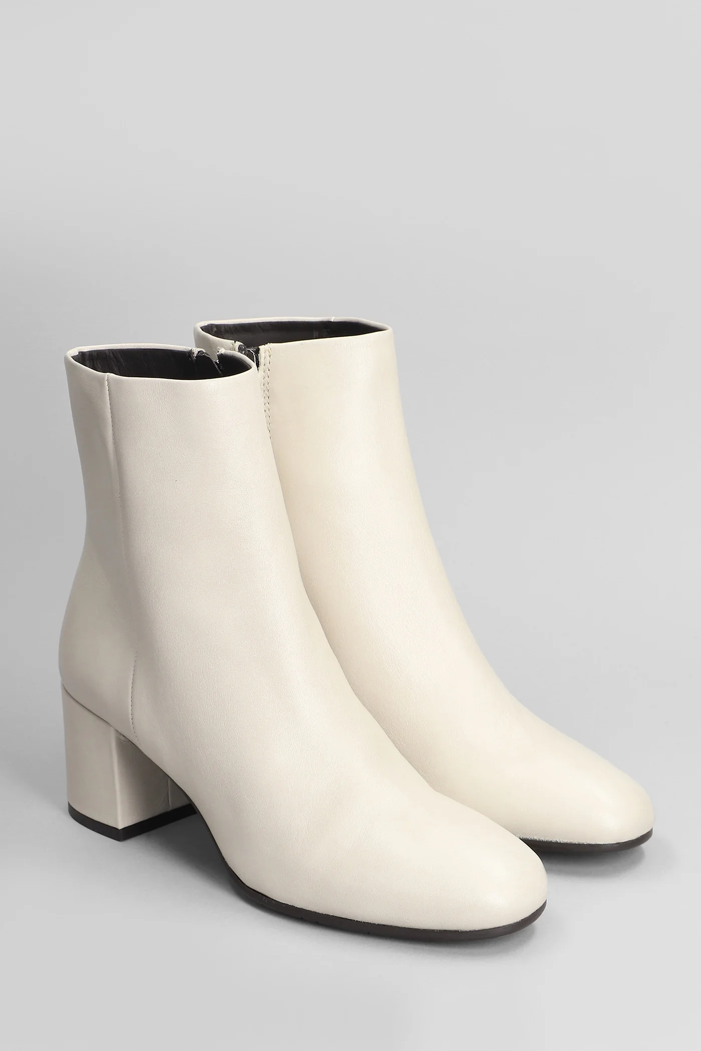Amber Daily High heels Ankle boots in beige leather - Image 2