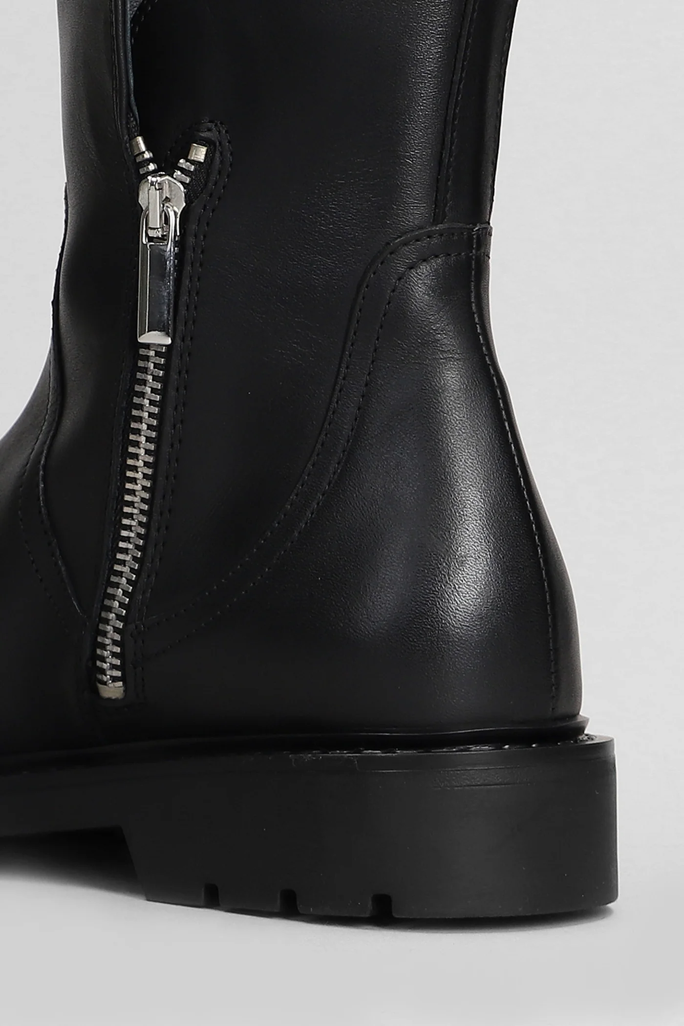 Brit Zip Combat boots in black leather - Image 5