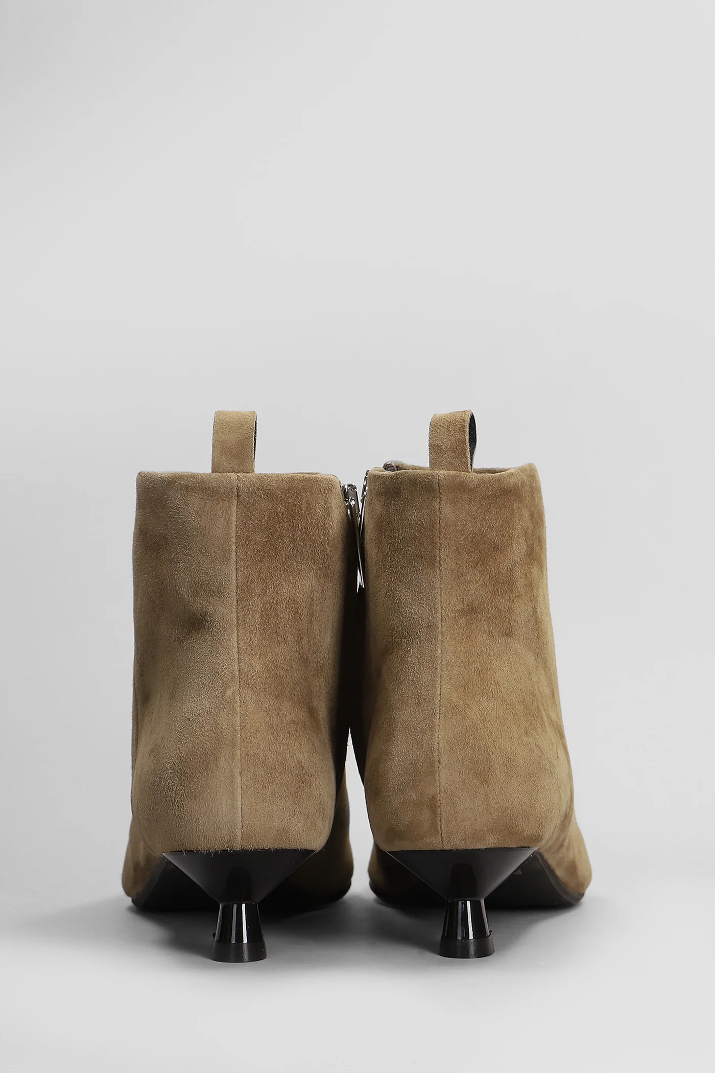 Demi Low High heels Ankle boots in taupe suede - Image 4