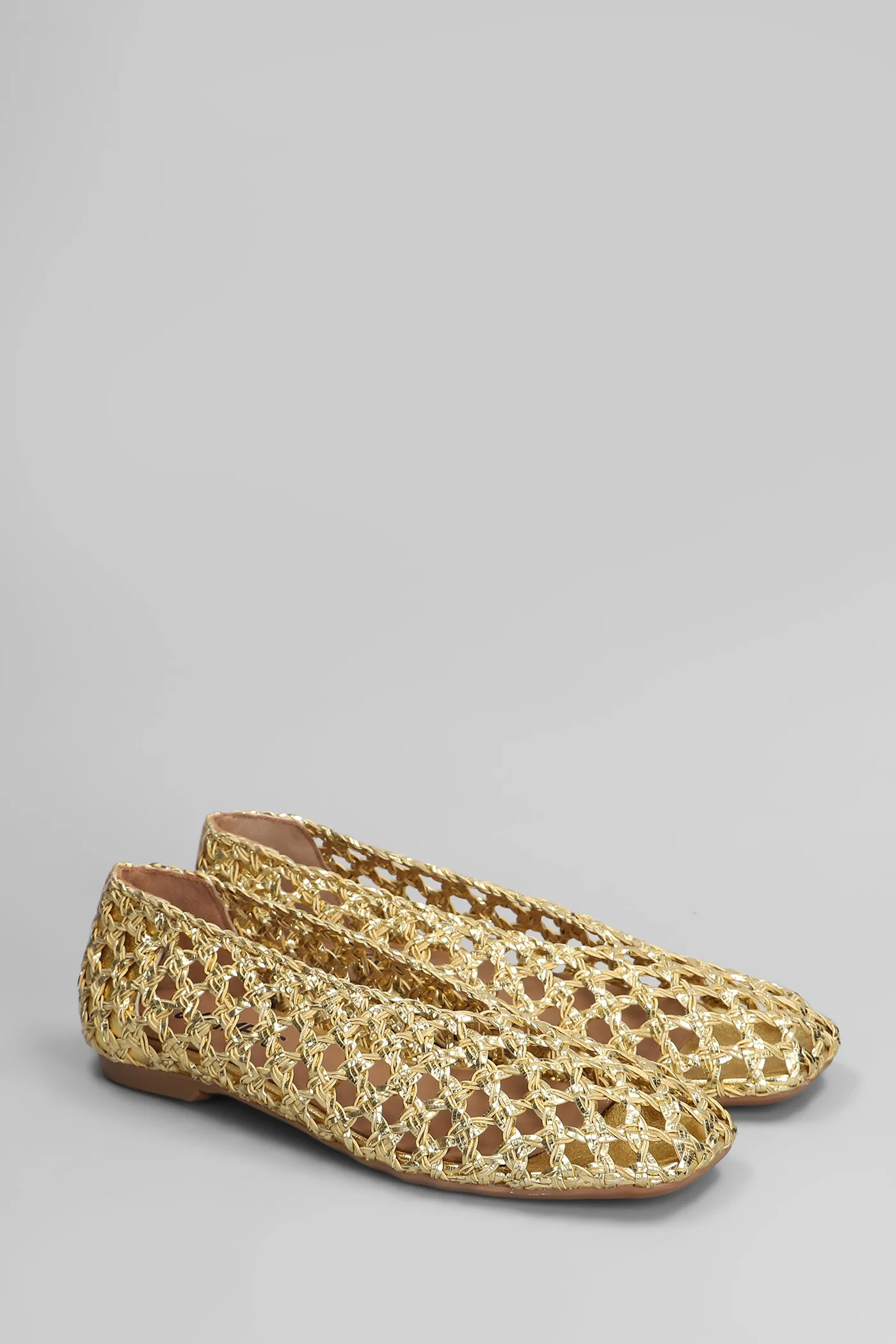 Maya Plait Ballet flats in gold leather - Image 2