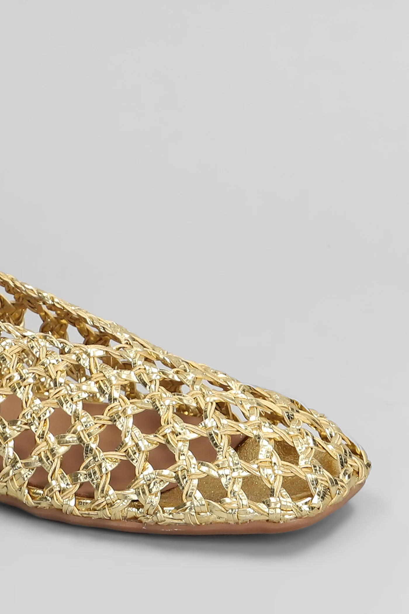 Maya Plait Ballet flats in gold leather - Image 5