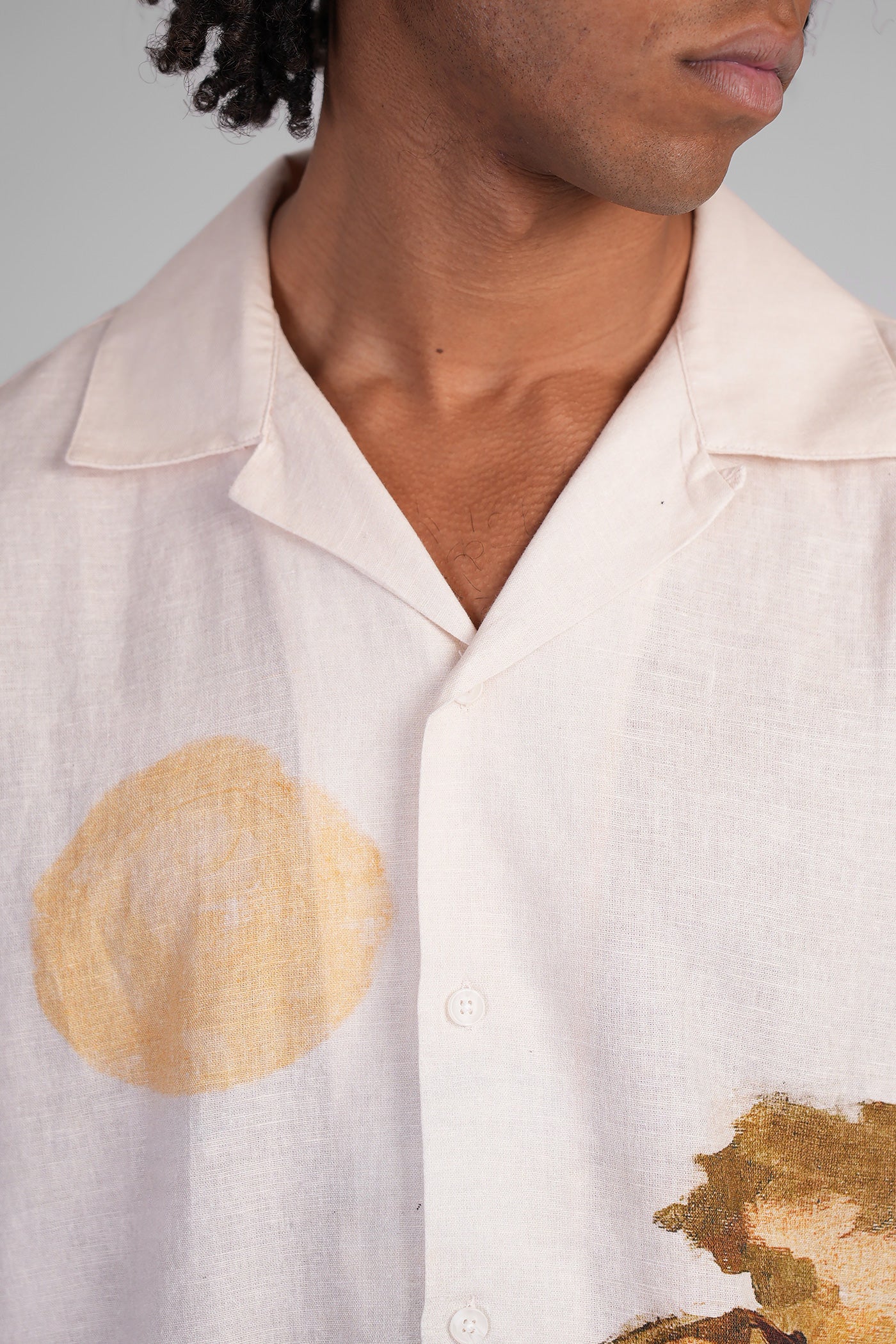 Shirt in beige linen - Image 5