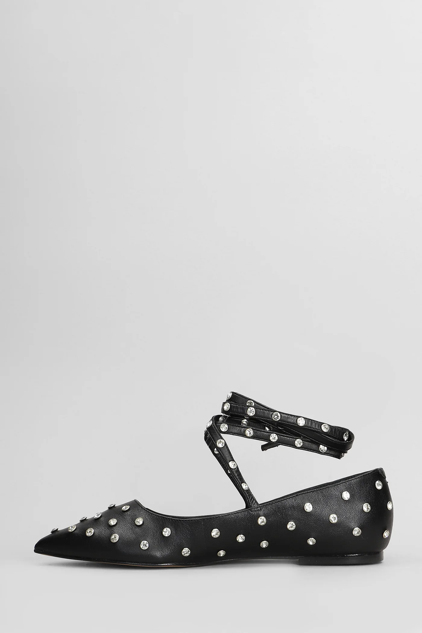 Ballet flats in black leather - Image 3