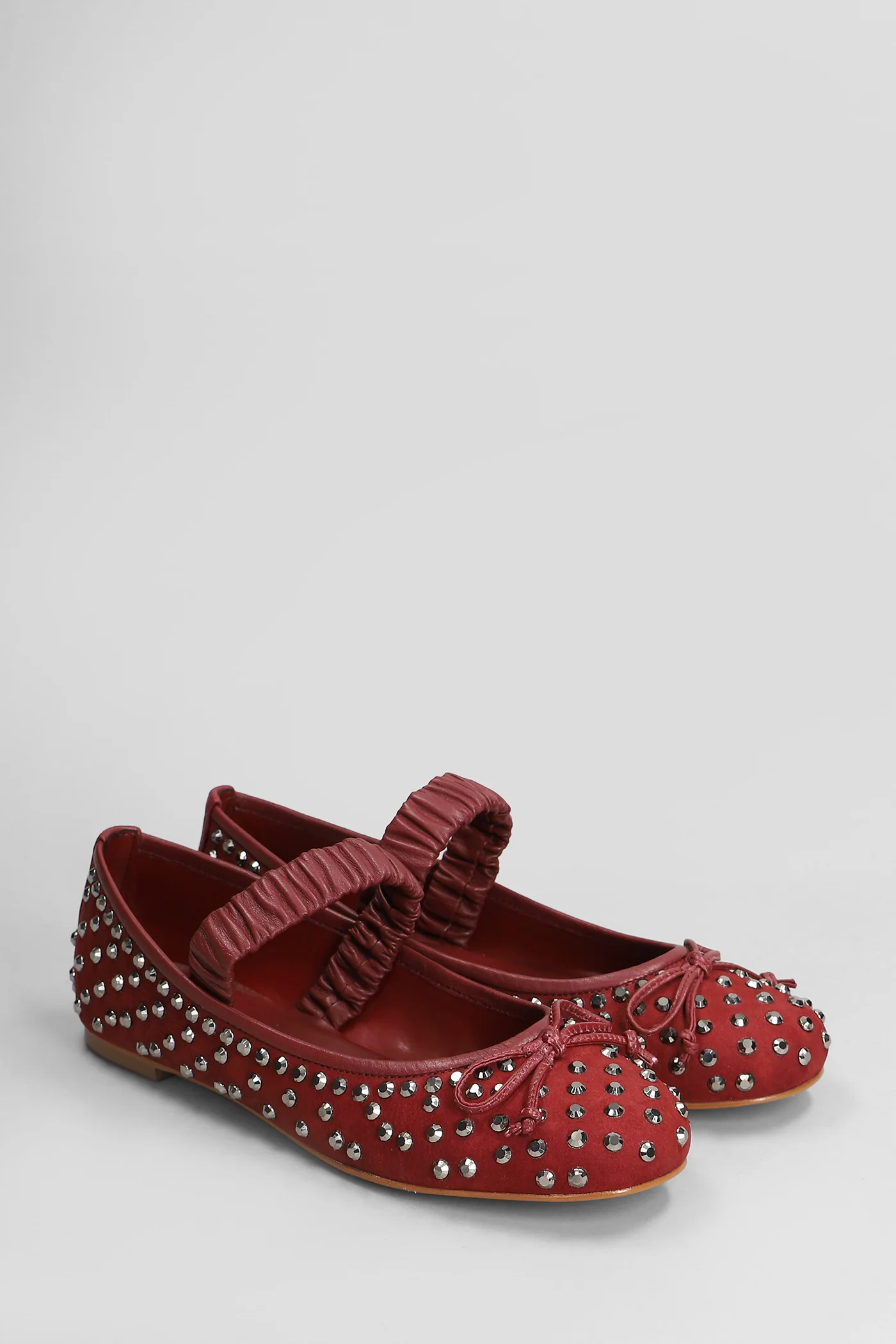Ballet flats in bordeaux nubuck - Image 2