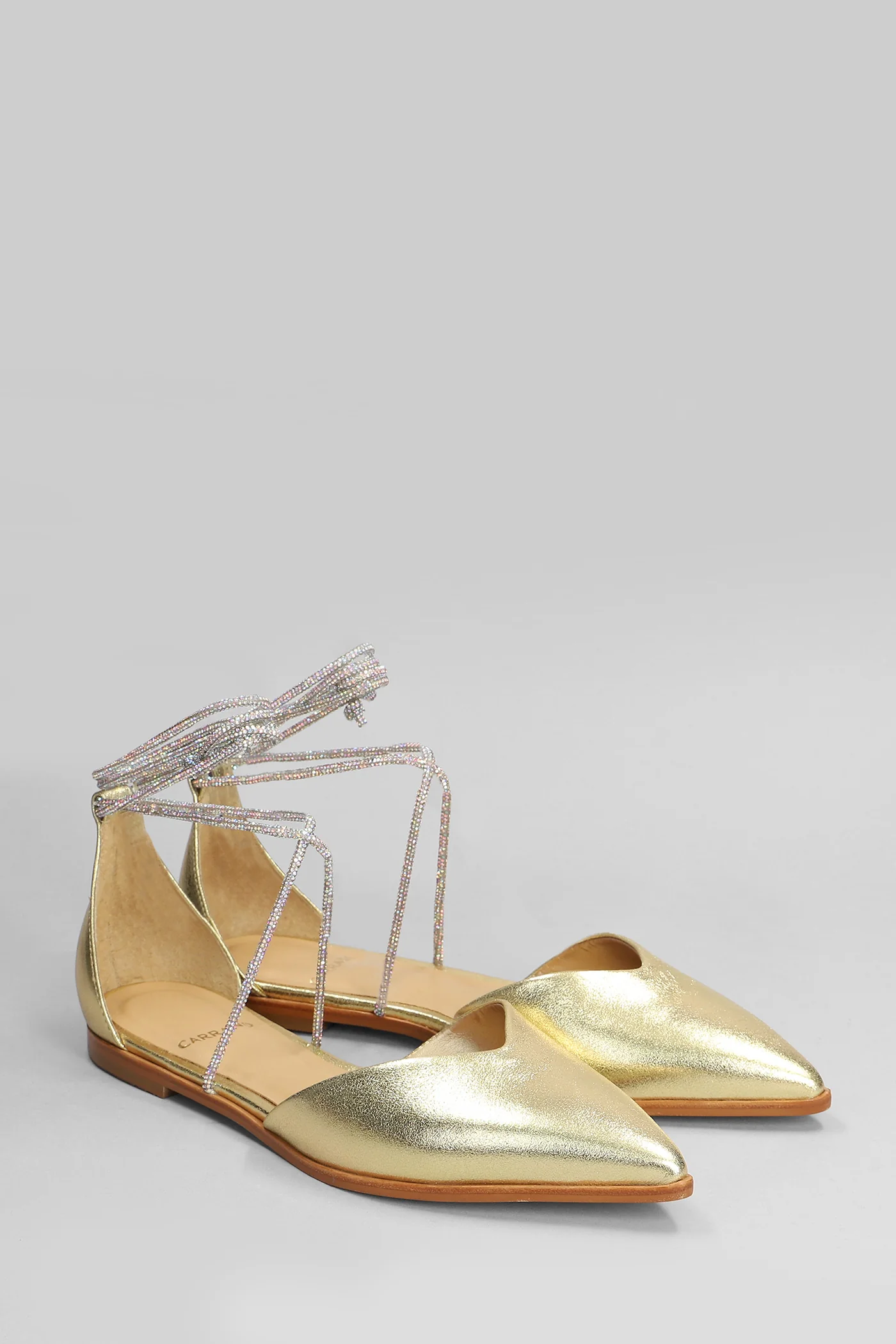 Ballet flats in gold leather - Image 2