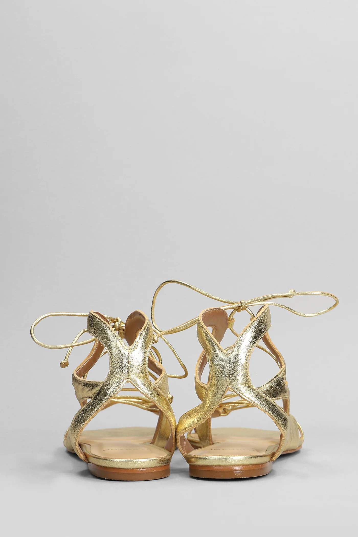 Flats in gold leather - Image 4