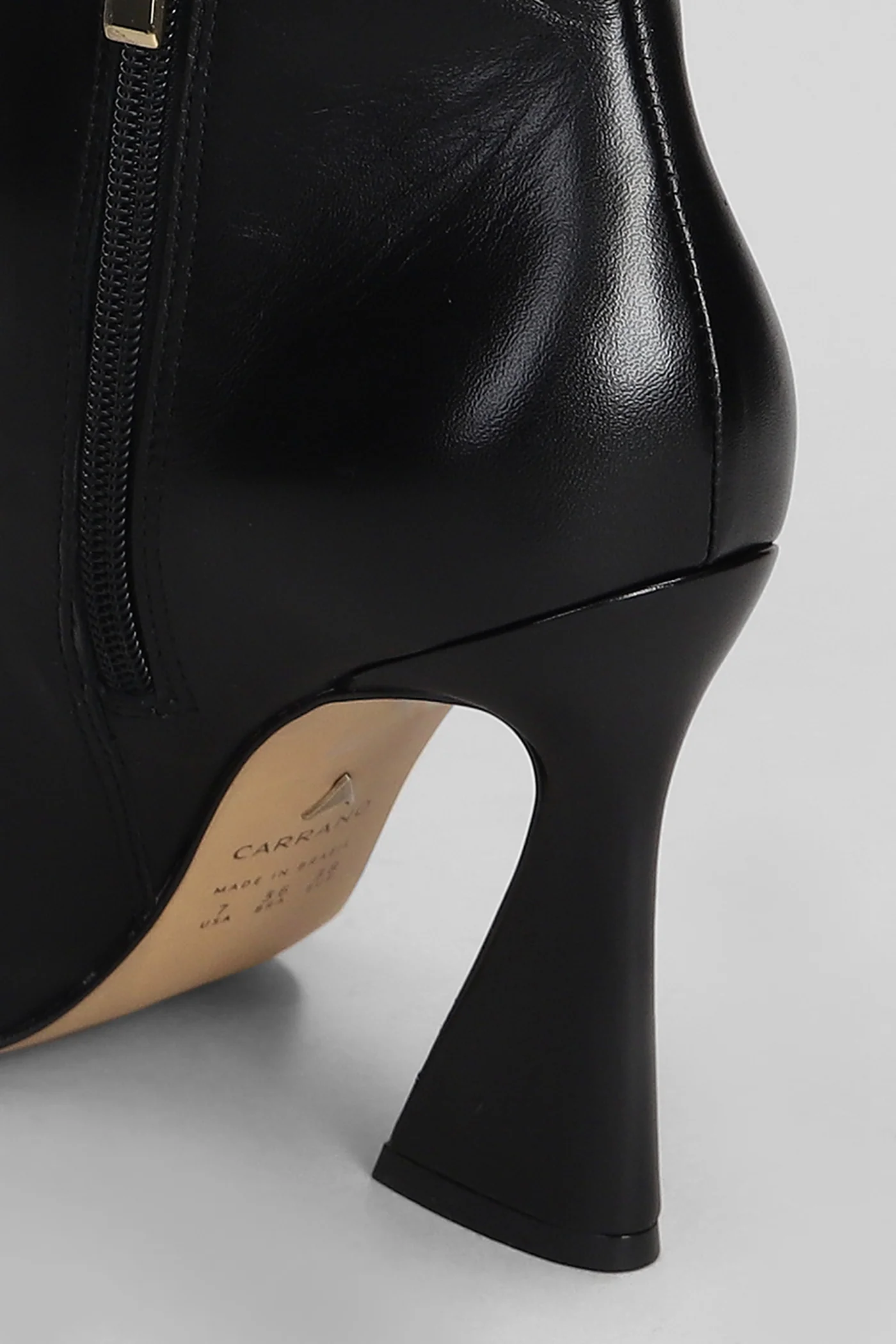 High heels Ankle boots in black leather - Image 5
