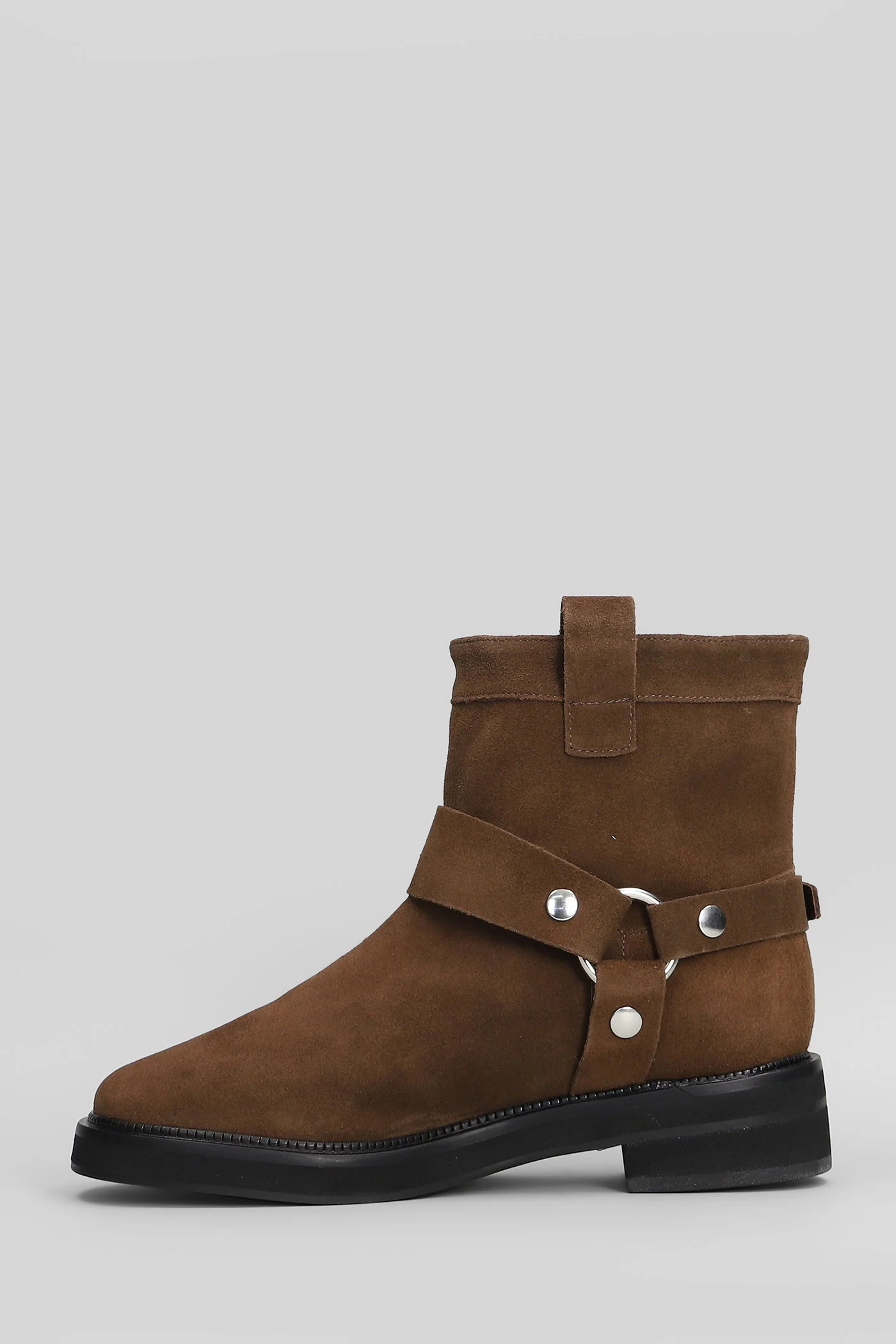 low heels Ankle boots in brown suede - Image 3