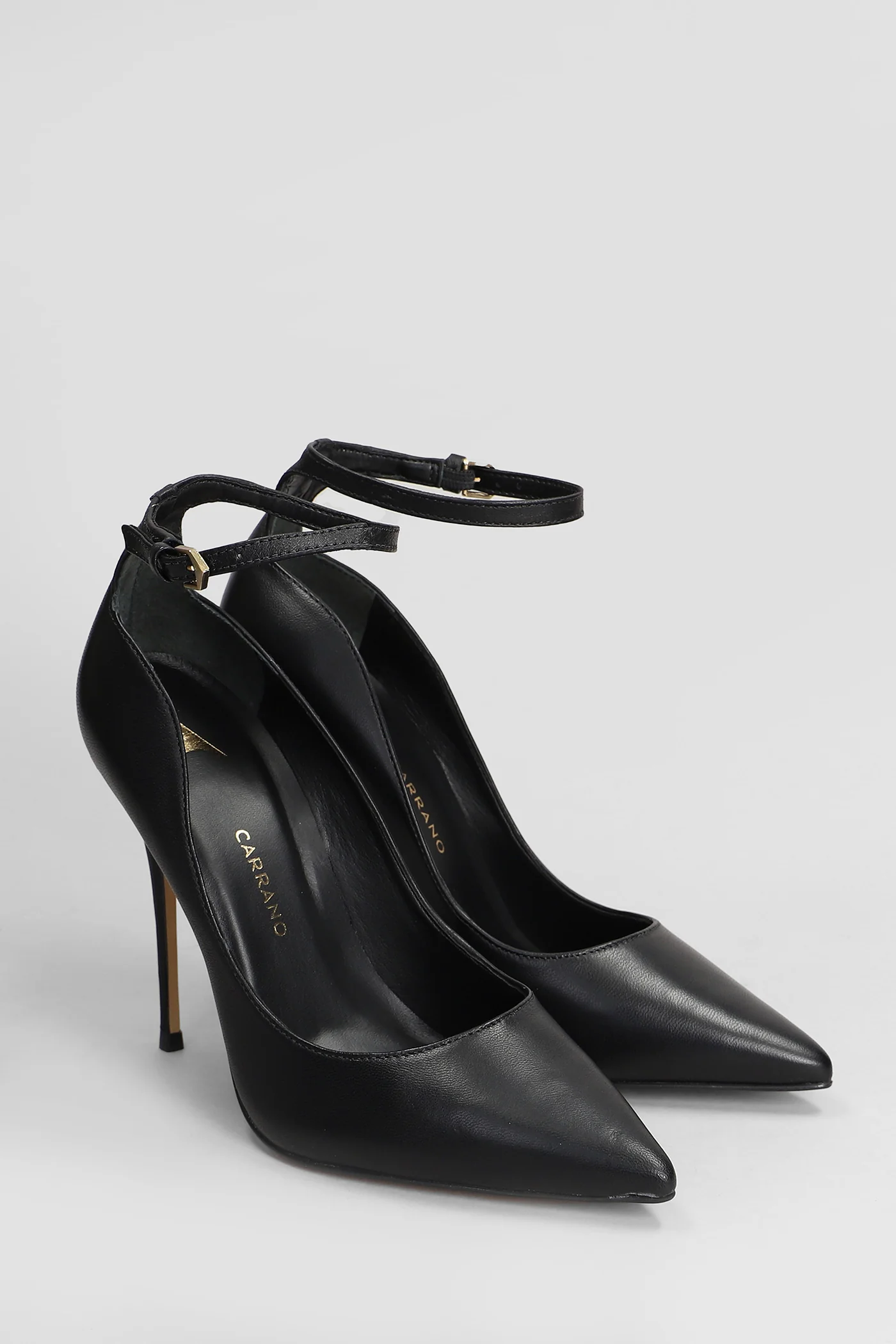 Pumps in black leather - Image 2
