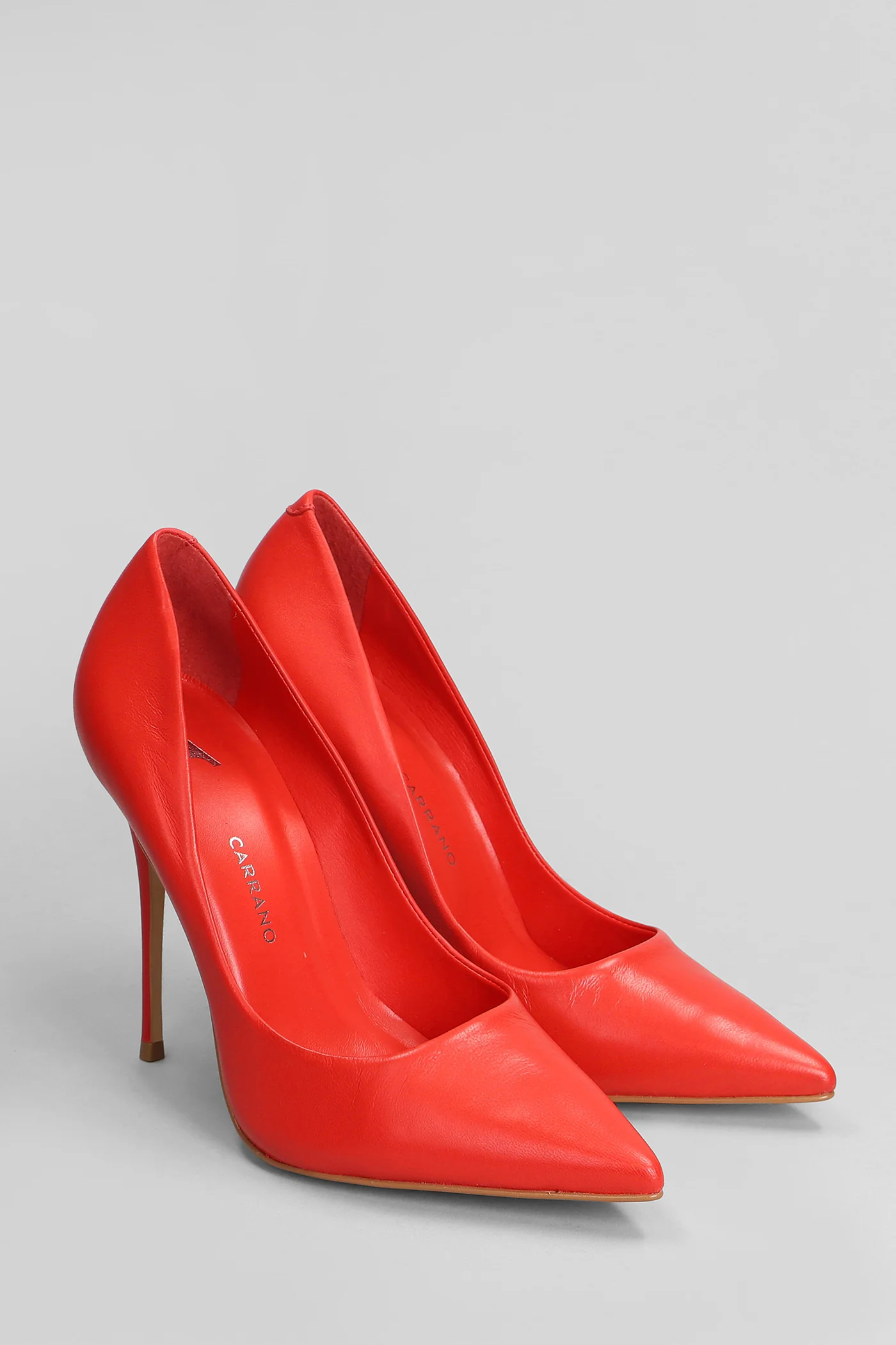 Pumps in red leather - Image 2
