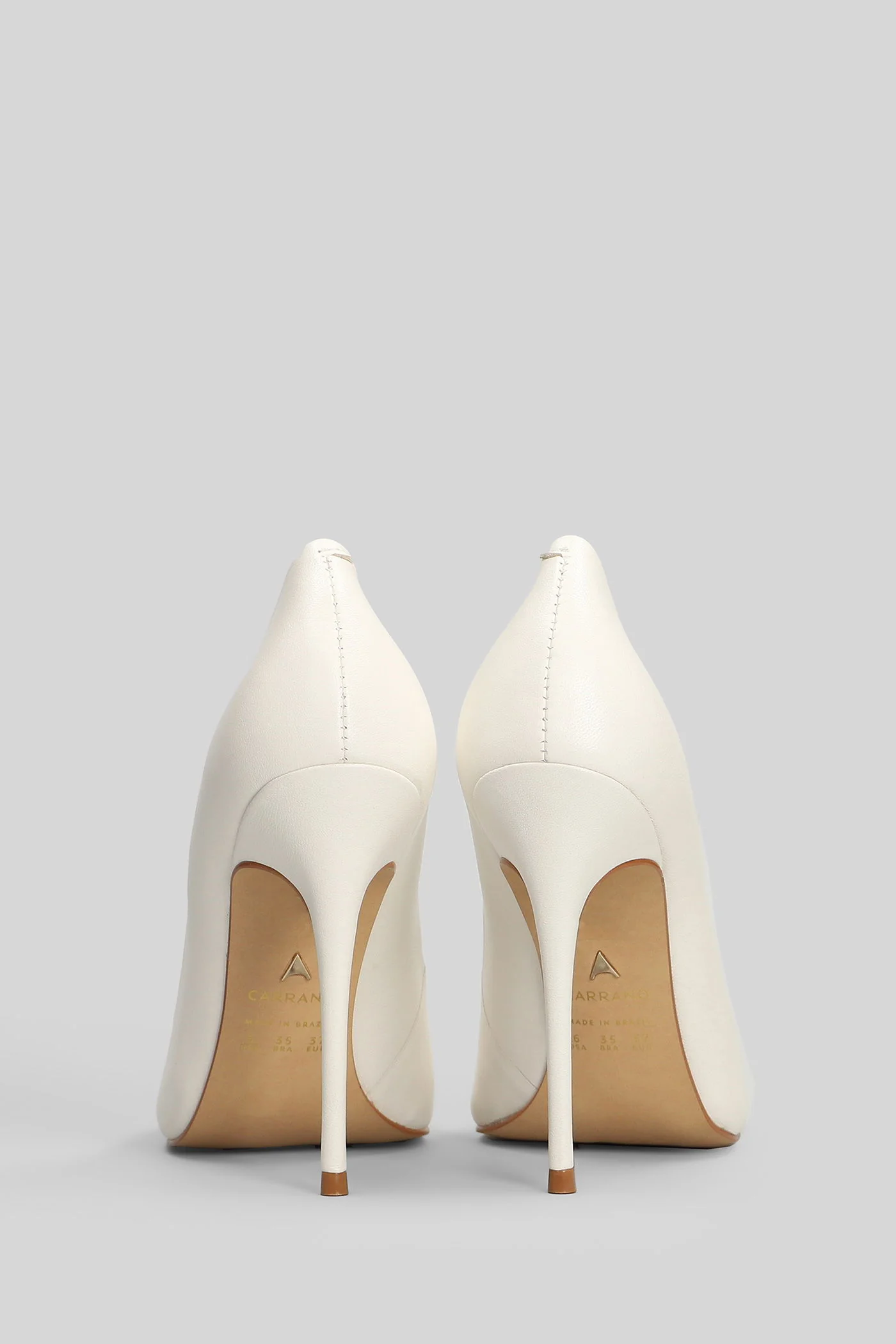 Pumps in white leather - Image 4